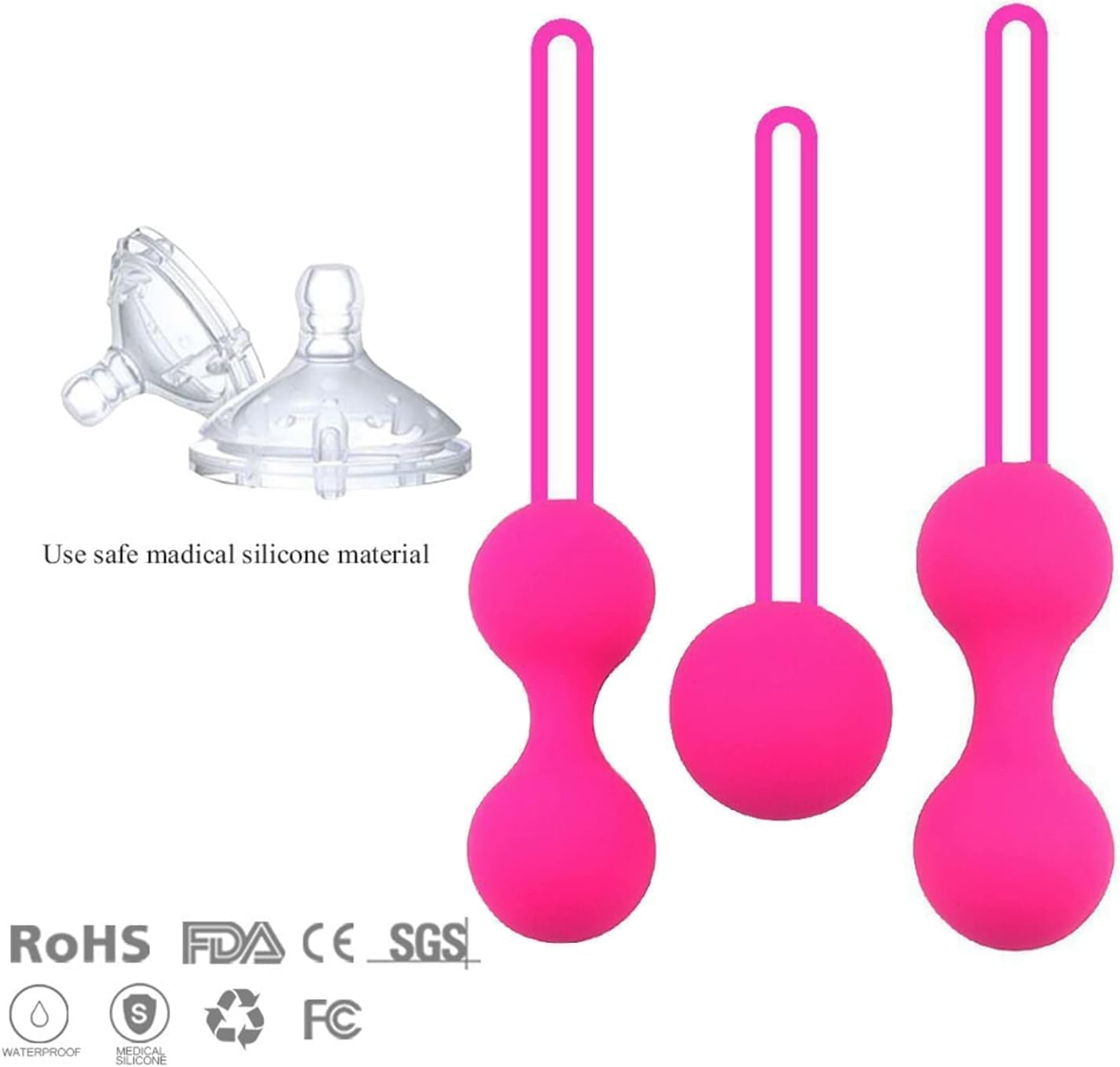 Excercise Balls Training Balls for Women Silicone Training Balls Pink image number 4