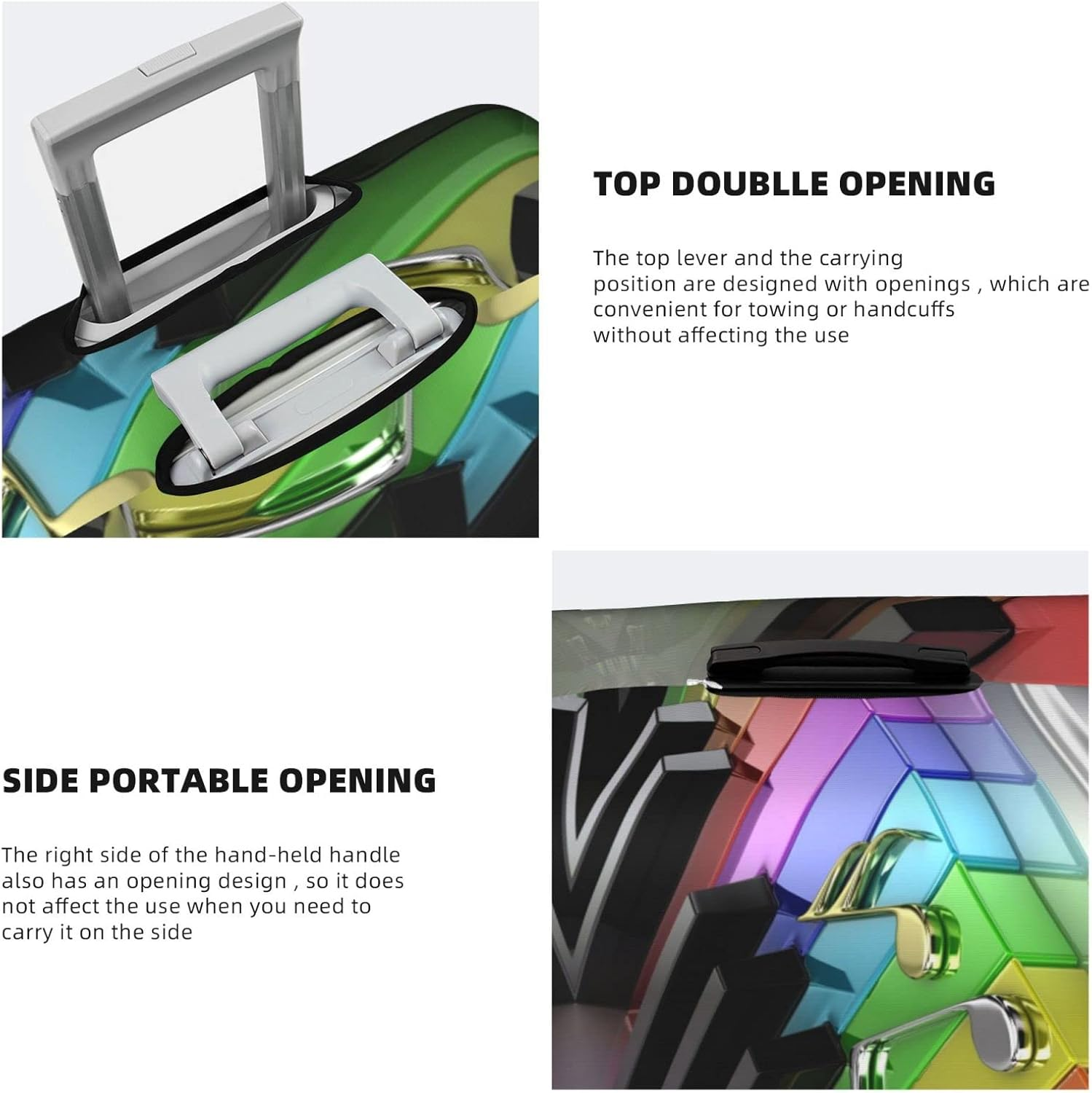 Piano Key Luggage Cover Washable Suitcase Protector Anti-Scratch Suitcase Cover Fits 18-32 Inch Luggage image number 1