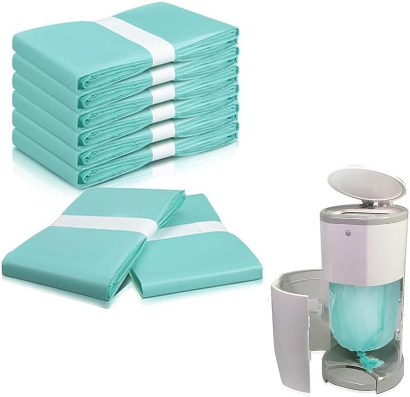 6 Pack Nappy Bin Refill Bags Compatible, Newborn Baby Diaper Pail Liner, Deal with Odors Effectively,Baby Diper Large Capacity,Nappy Bin Refill Bag (12Meters Each) image number 2