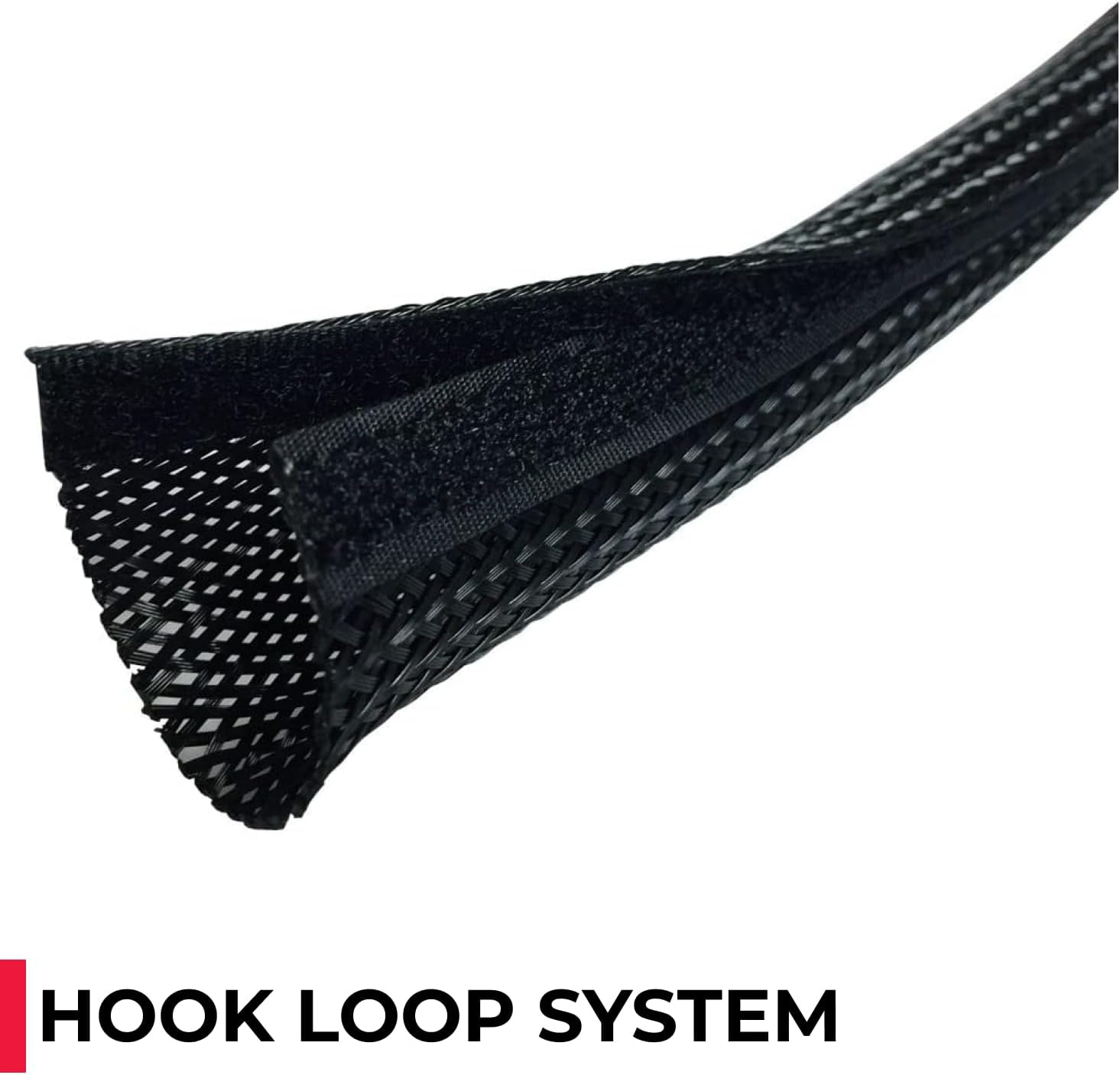 Acatana Cable Management Sleeve Cord Organizer Hide Wire Wrap Cover Protector Home Office Desk under Desk Split Hook Loop 1000Mm X 135Mm