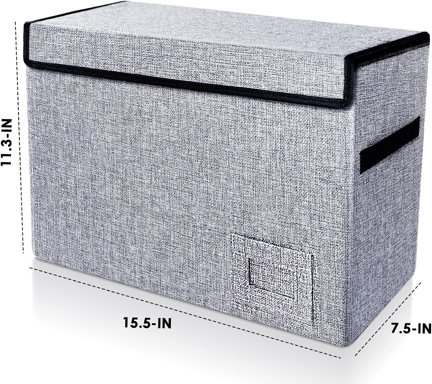 Leffis Comic Book Storage, Box 15.5" X 7.5" X 11.3", Collapsible Comic Short Box with Lids Holds 150 Comics Heavy Duty Comic Book Bin Container (2 Pack, Grey) image number 2