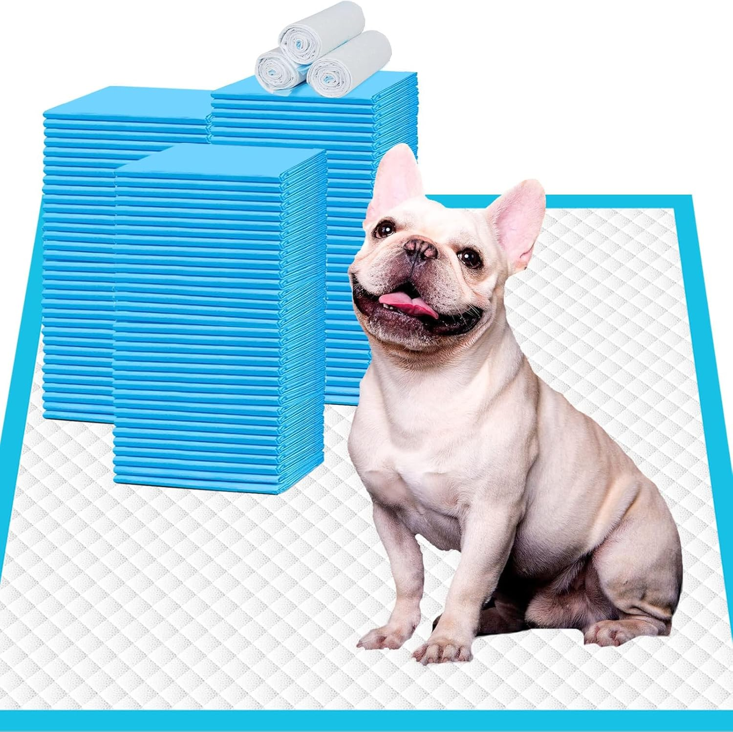 50 Pack Puppy Disposable Training Pads 60X60Cm, 6 Layers Large Puppy Pads, Leak-Proof & Super Absorbent, Thicken Nappies & Potty Training Pads for Doggie Cats Rabbits, Quick Dry Dog Pee Pads (50) image number 5