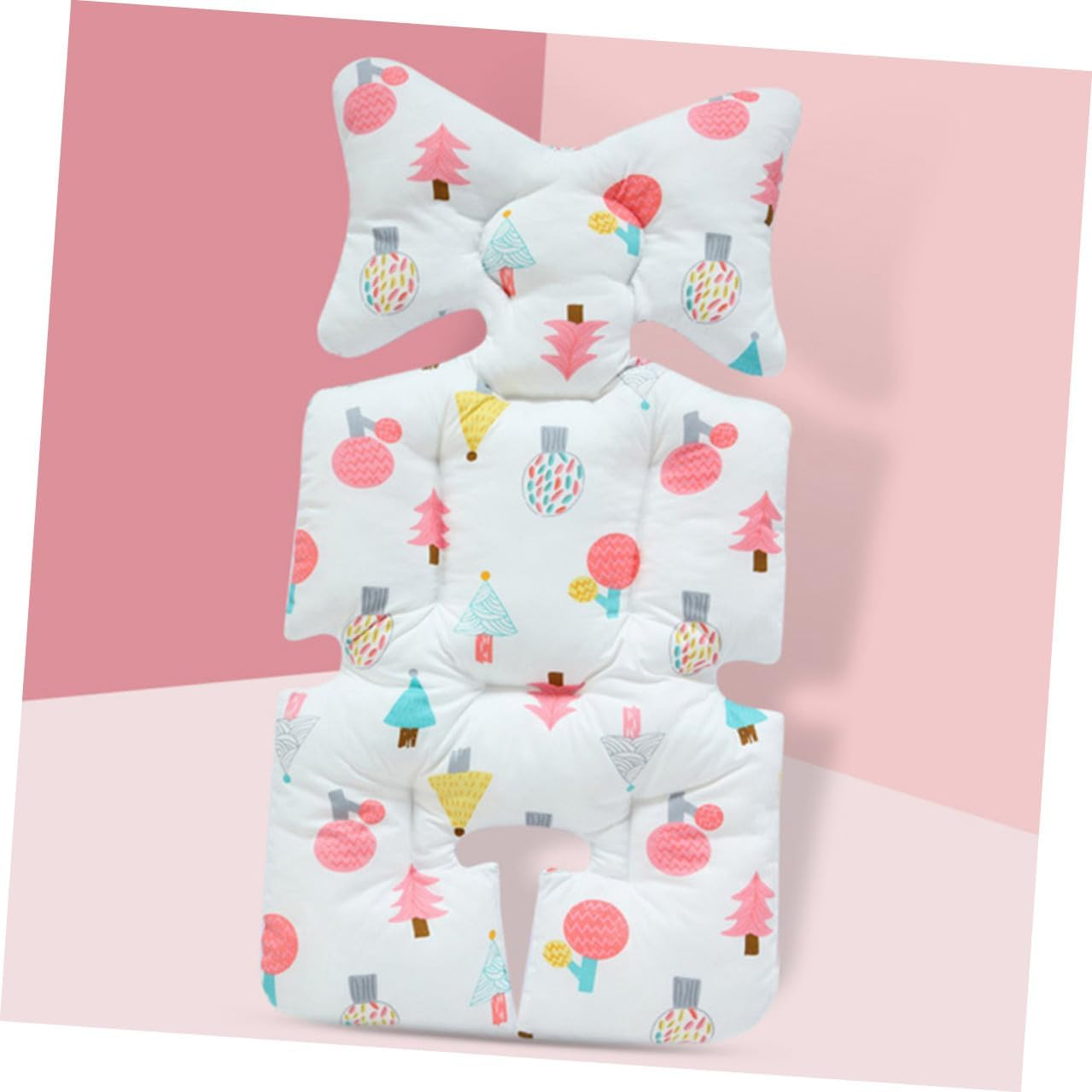 TIDTALEO Breathable Cotton Stroller Seat Cushion Mat Large Multifunctional Cart Mat with Cartoon Print Double-Sided Soft Protector for Stroller and Dining Chair Suitable for All image number 3