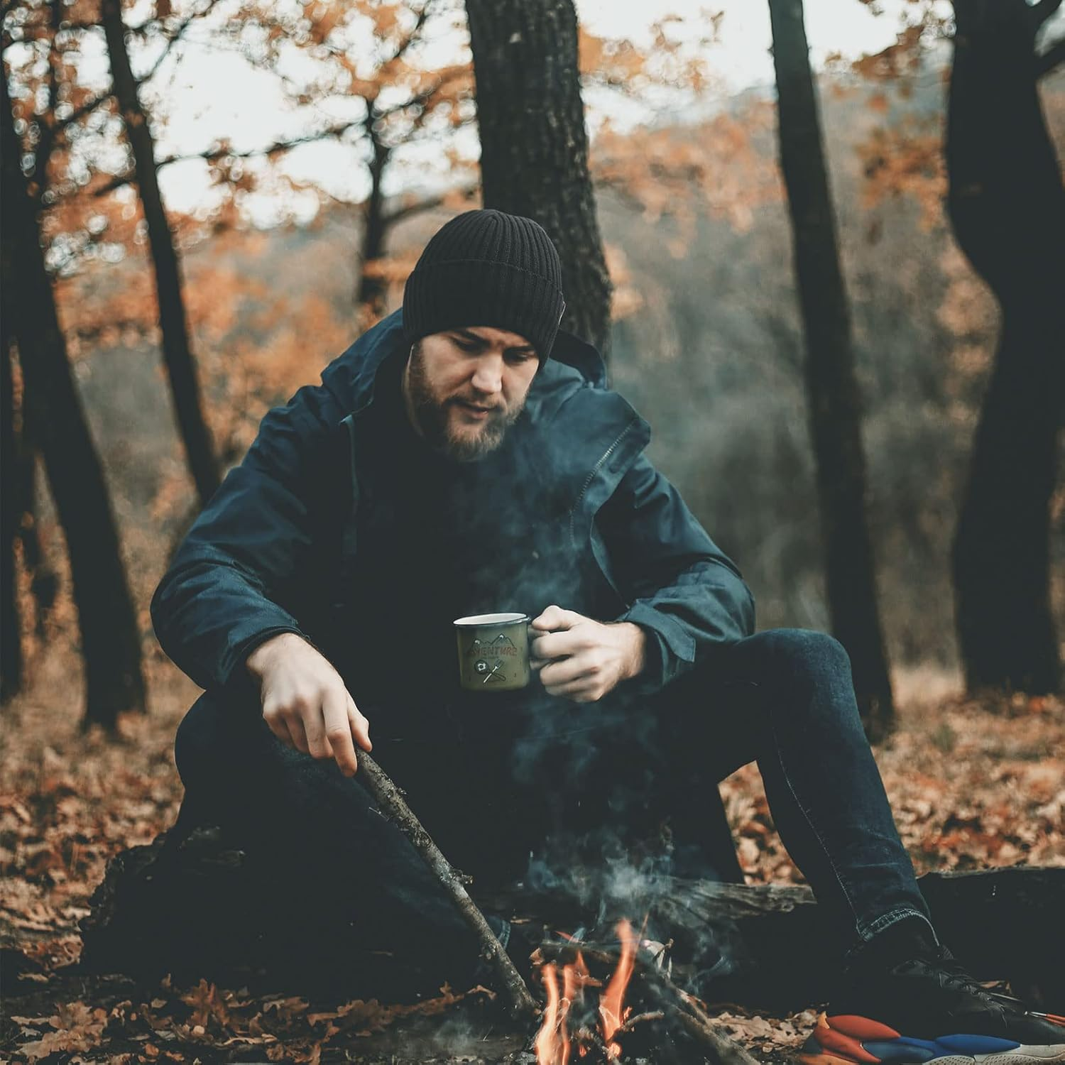 OZERO Winter Beanie Hat Warm Knit Skull Cap Thermal Thick Polar Fleece Snow Cap for Men and Women image number 1