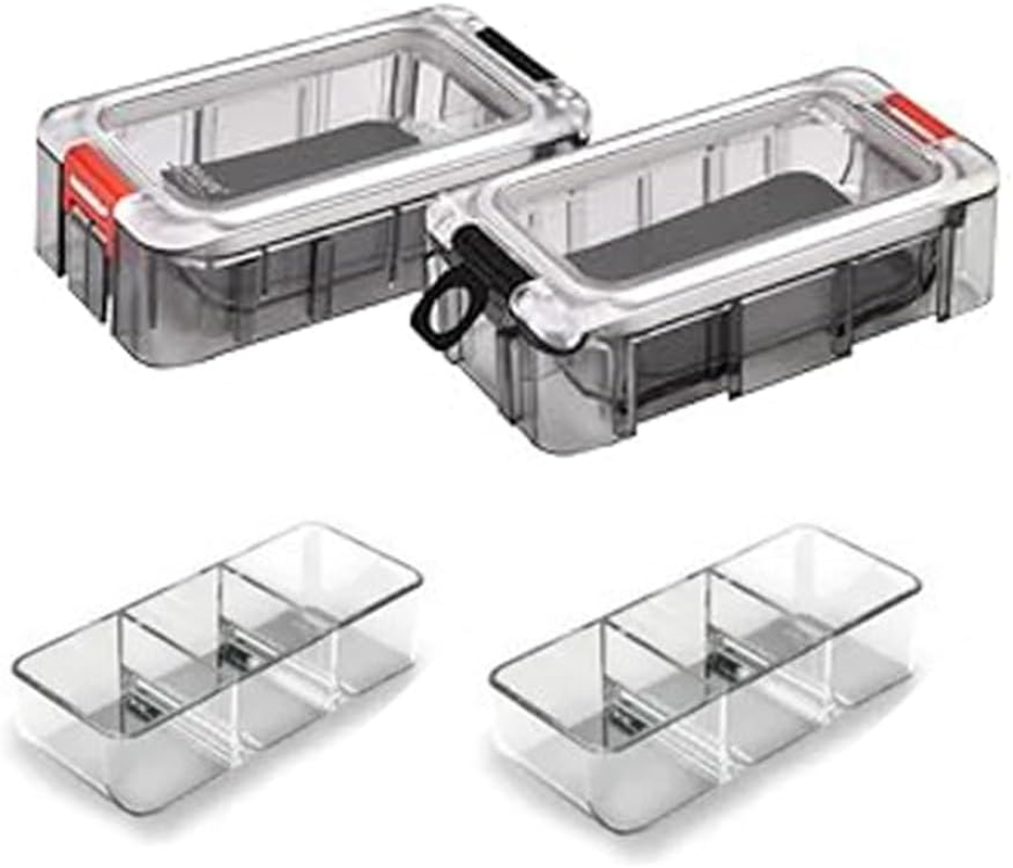 2Pcs Fishing Lure Luminous Box Fishing Small Accessories Magnet Box, Removable Freely Assemble Fisherman Tackle Storage Boxes Strip Seal Luminous Waterproof Fisherman Tackle Organizer image number 3