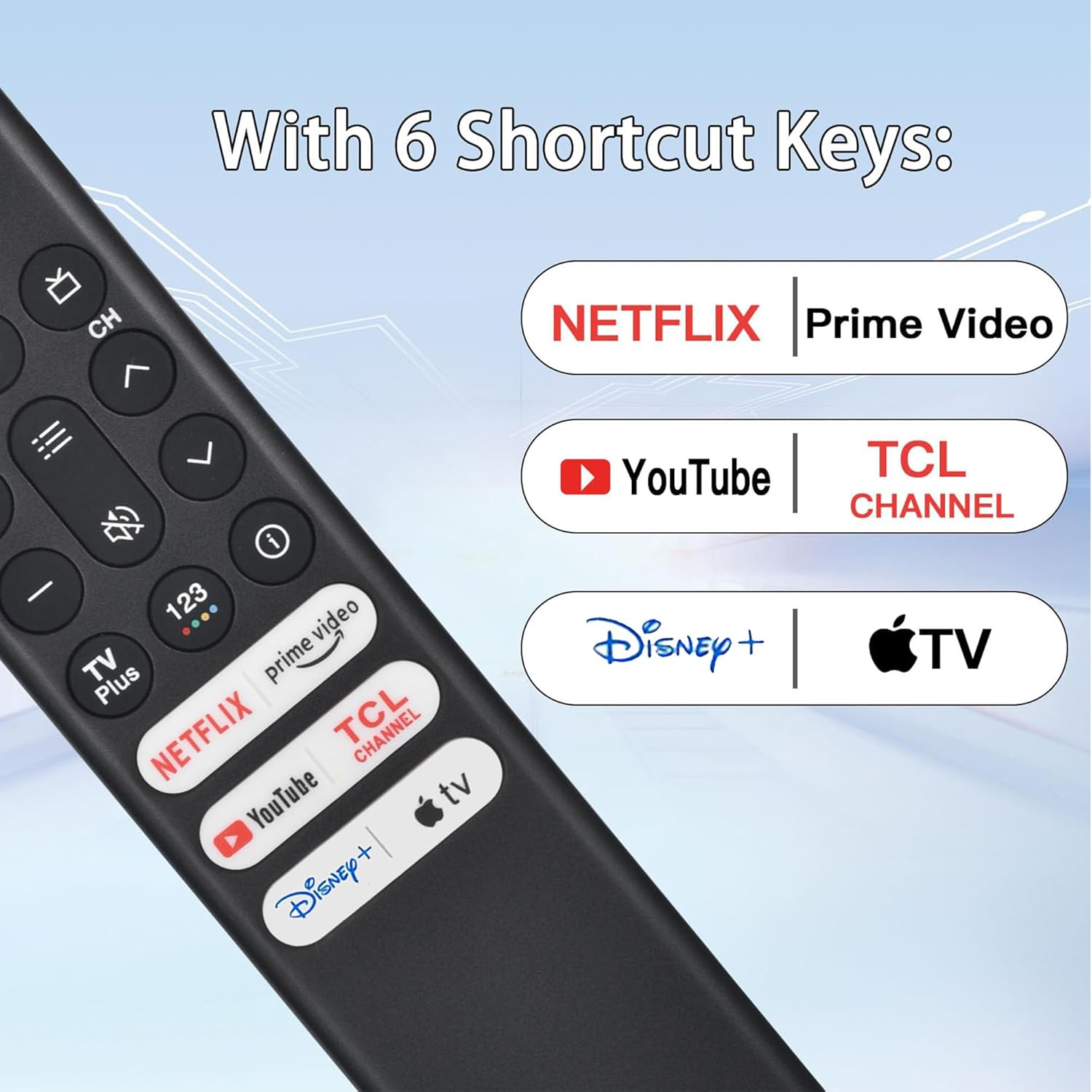 Replacement TCL TV Remote Control for 4K & 8K Tvs &ndash; No Voice Function (RC813) image number 4