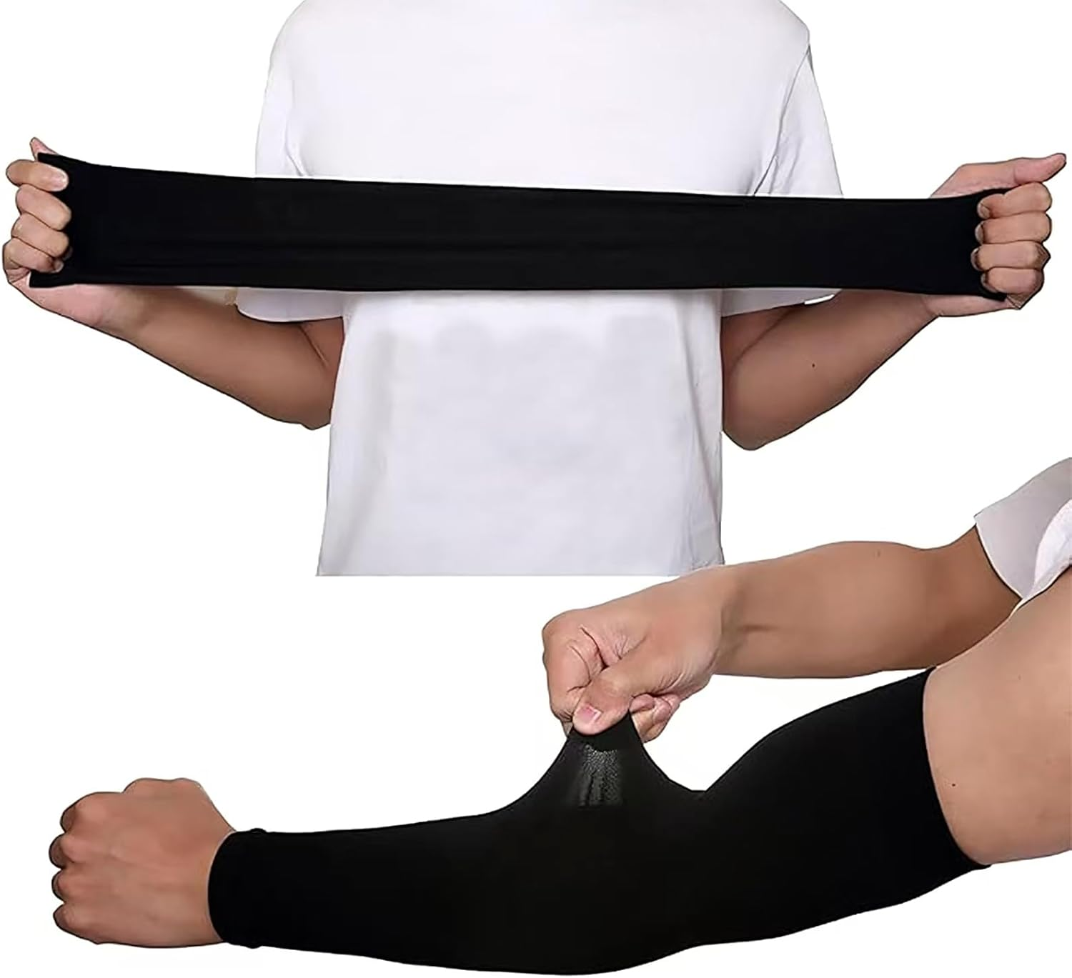 Arm Sleeves for Women Men,2 Pairs Sleeves Arm Cover, Sun Protection Arm Sleeves for Outdoor Activities - Cycling, Traveling, Basketball, Driving Etc image number 5