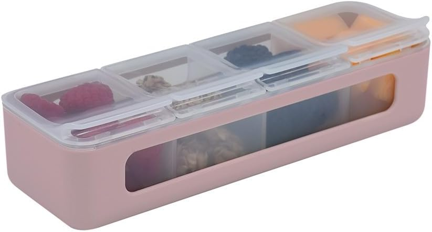 Melii Luxe 4 Compartment Snackle Box - Pink image number 5