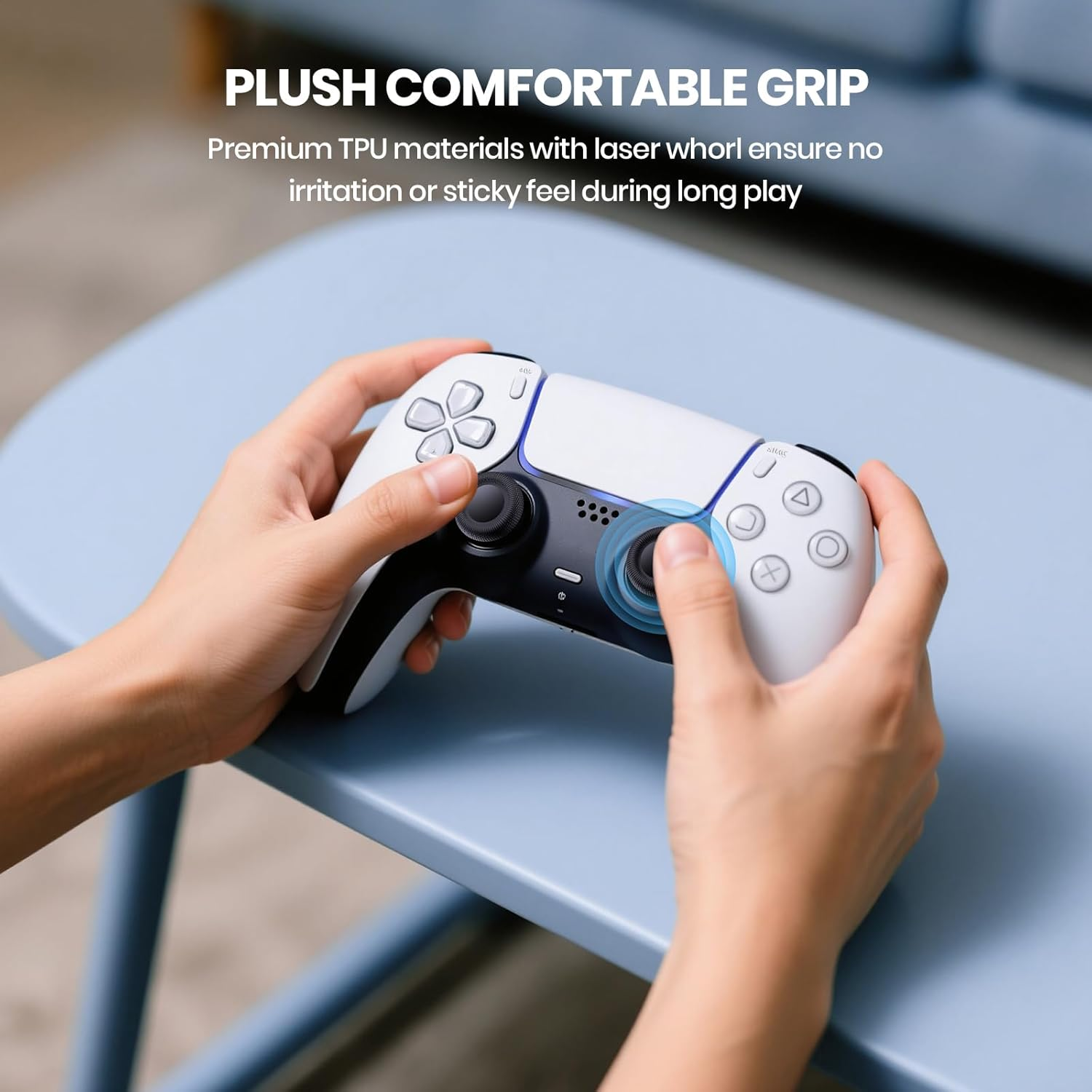 NEWDERY Joystick Replacement Grip Caps for PS4/PS5 Controller, PS5/PS4 Thumb Grips Caps, Anti-Stickiness, Anti-Slip, Anti-Scratch, Anti-Fingerprint, PS4/PS5 Joystick Caps Replacement Parts-(10Pcs) image number 4