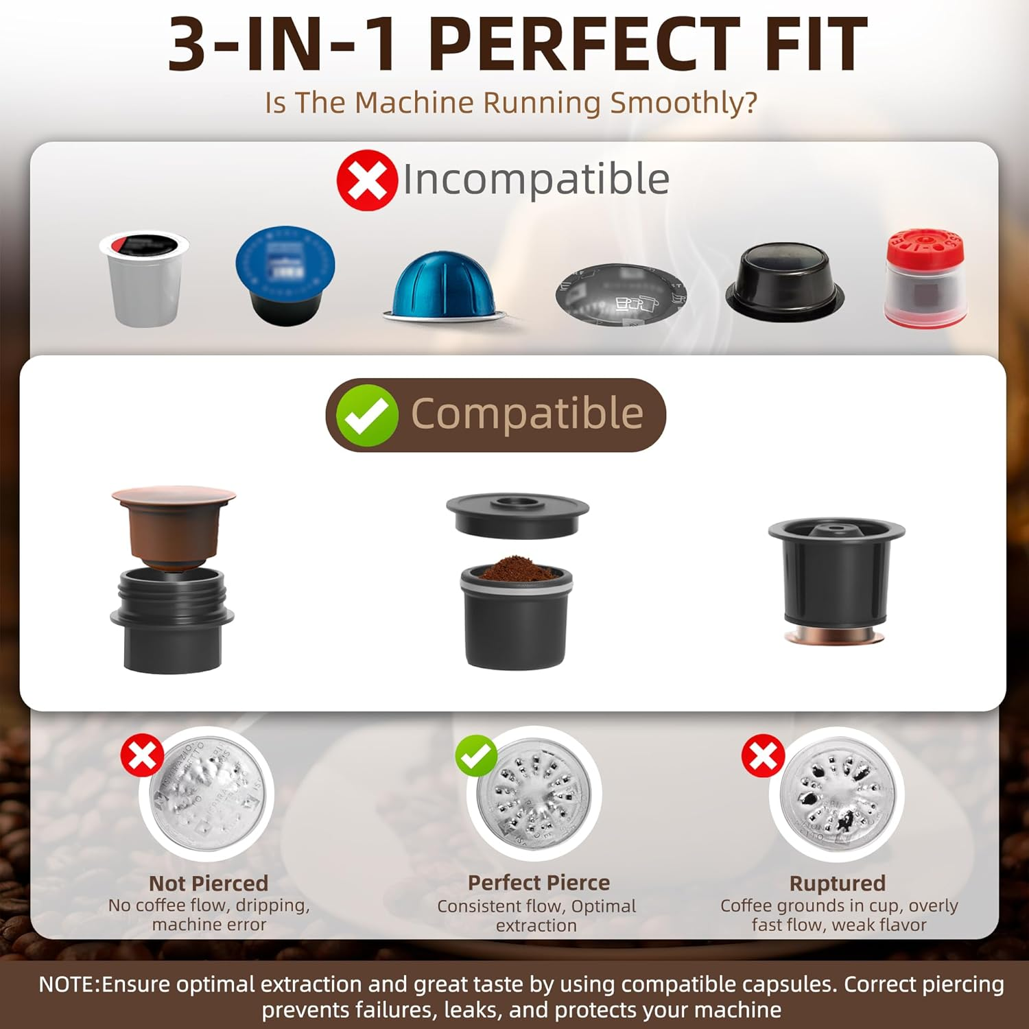 Bostar Portable Coffee Maker with Milk Frother 3 in 1 Electric Rechargeable Espresso Machine for Small or Large Capsules and Ground Coffee for Office Travel Camping (Beige) image number 4