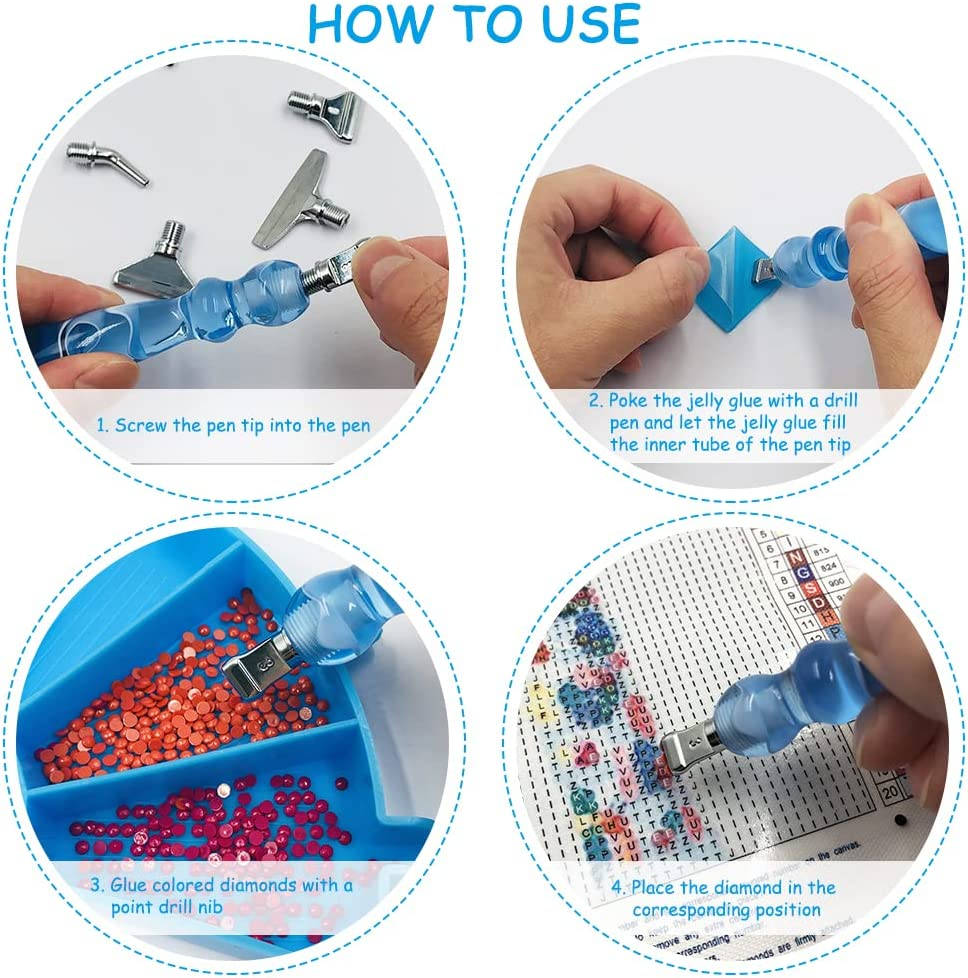 Diamond Art Paintings Tray Kits, SENHAI Diamond Art Paintings Accessories Tray Organizer, Diamond Art Paintings Storage Containers, Diamond Art Paintings Pens Kits for DIY Painting Crafts image number 1