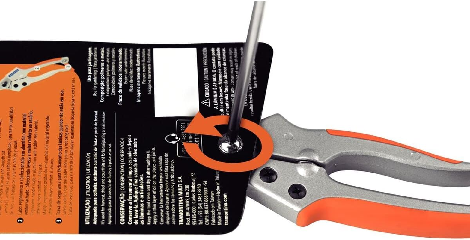 Tramontina 78316501 Professional Steel Pruning Shears, Garden Shears with Rubber-Coated Handles image number 2