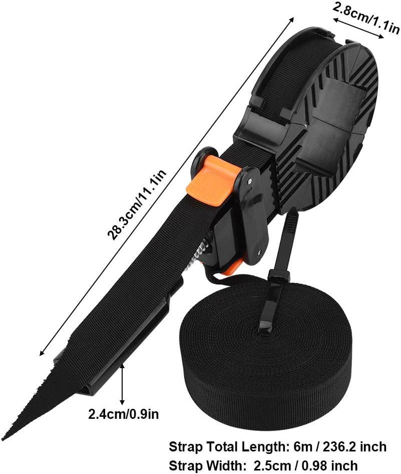 Fdit 6M Adjustable round Metal Corner Clamp Strap, 4 Jaws Frame Clamp Quick Release, Black image number 4