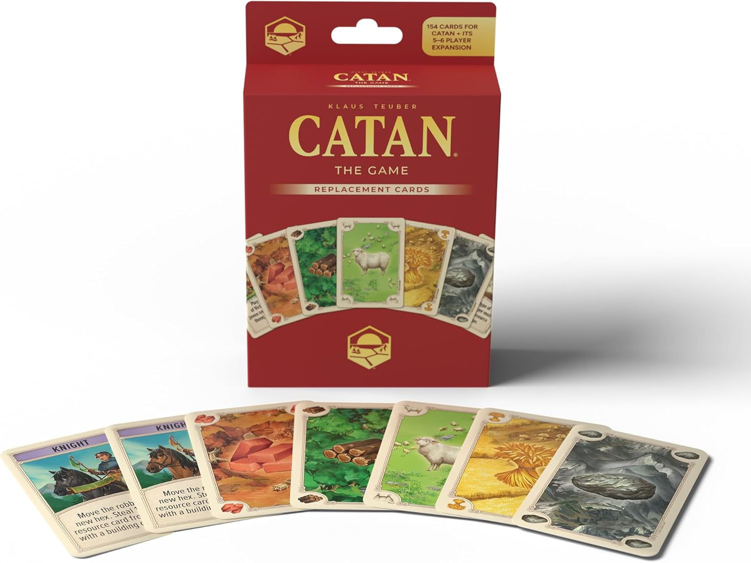 Asmodee | CATAN Base Game Card Accessory (6Th Edition) | Complete Replacement Set | 3-4 Players, Ages 10+ image number 1
