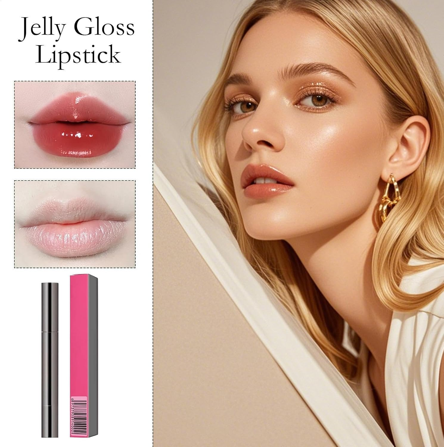 Jelly Lip Oil - Korean Jelly Lip Gloss | Jelly Gloss Lipstick | Jelly Lipstick | Lips Moisturizer Jelly Gloss Lipstick | Moisturizing Jelly Plumping Lip Balm Long Lasting Shine Vibrant Color