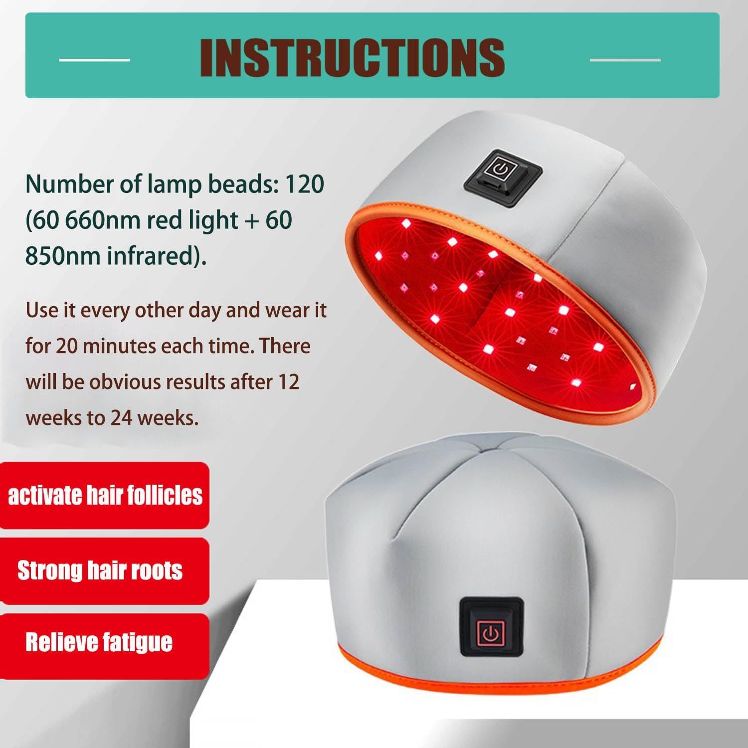 Red Light Therapy for Hair Growth,Red Light Hair Growth System,Fda Cleared for Hair Loss in Men & Women,Advanced Hair Regrowth System,Red Light Therapy Cap. (Black)