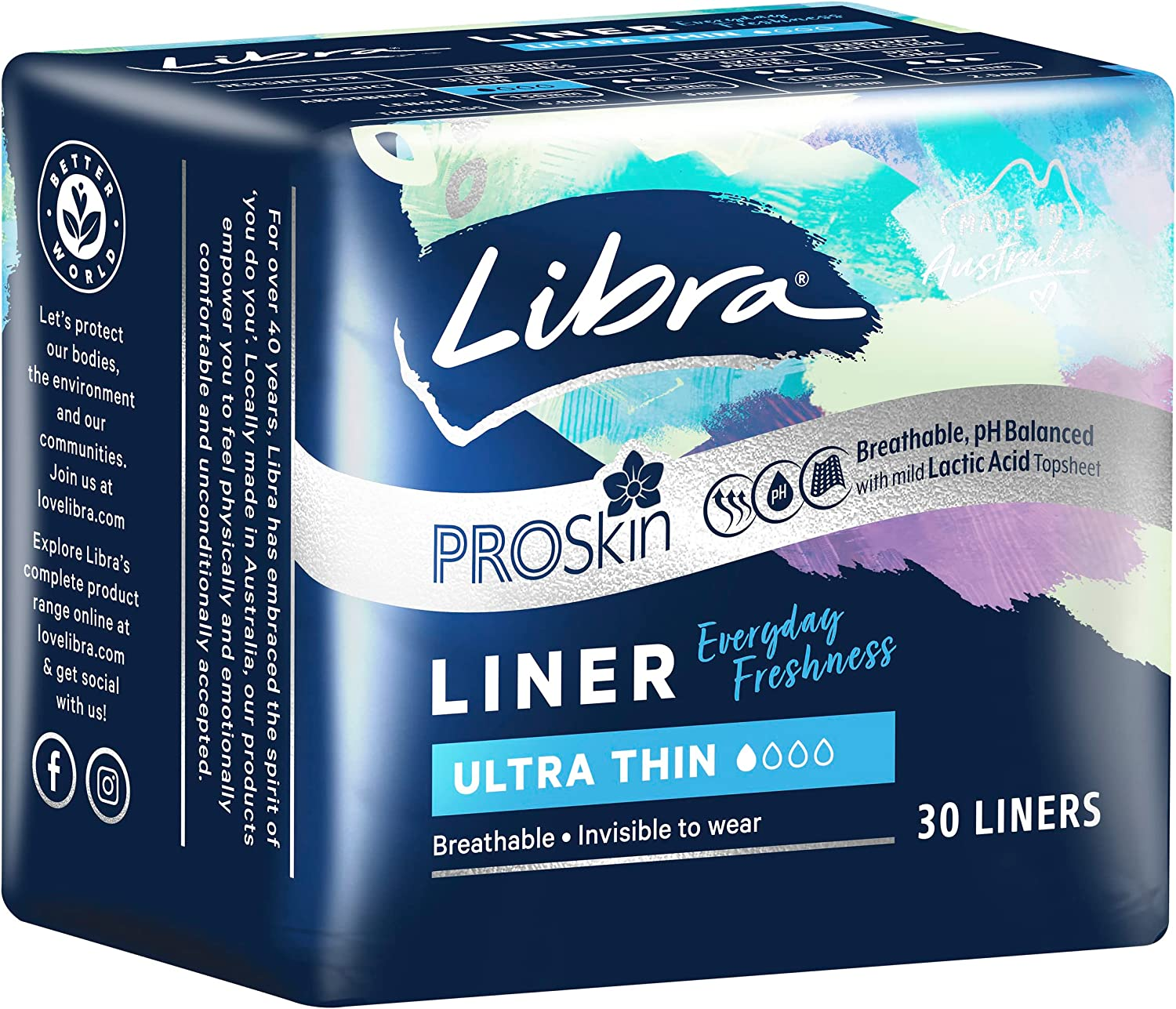 Libra Proskin Ultra Thin 30 Liners 180 Count (6 Packs of 30) image number 3