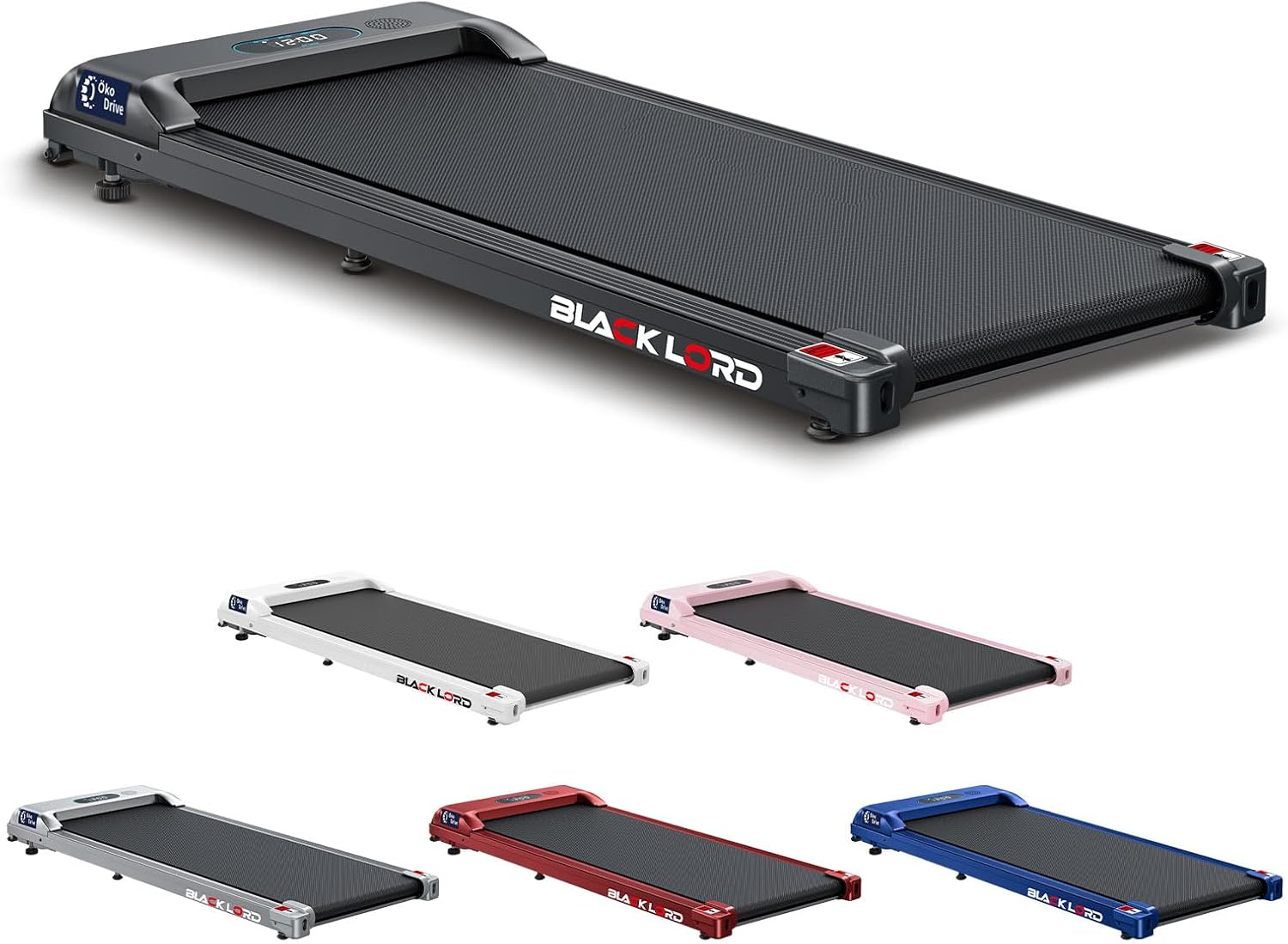 Black Lord Portable Walking Pad Treadmill under Desk 2.4HP, 380Mm Belt Running Machine for Home Gym, Portable under Desk Treadmill Trainer with Remote Control, SL9 Series