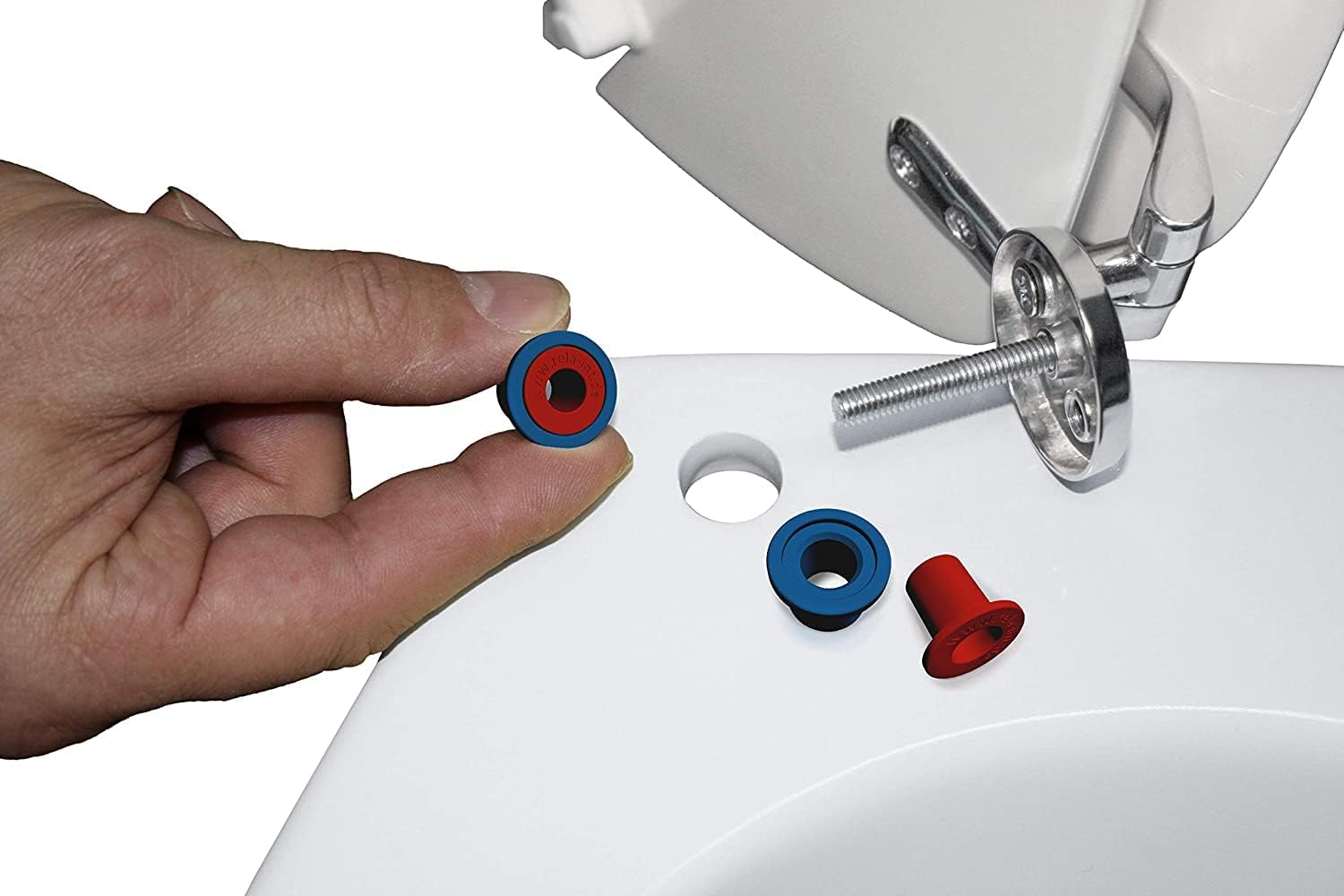 Rela Toilet Seat Stop Inserts to Stop Toilet Seat from Sliding (6 Mm + 8 Mm) image number 3