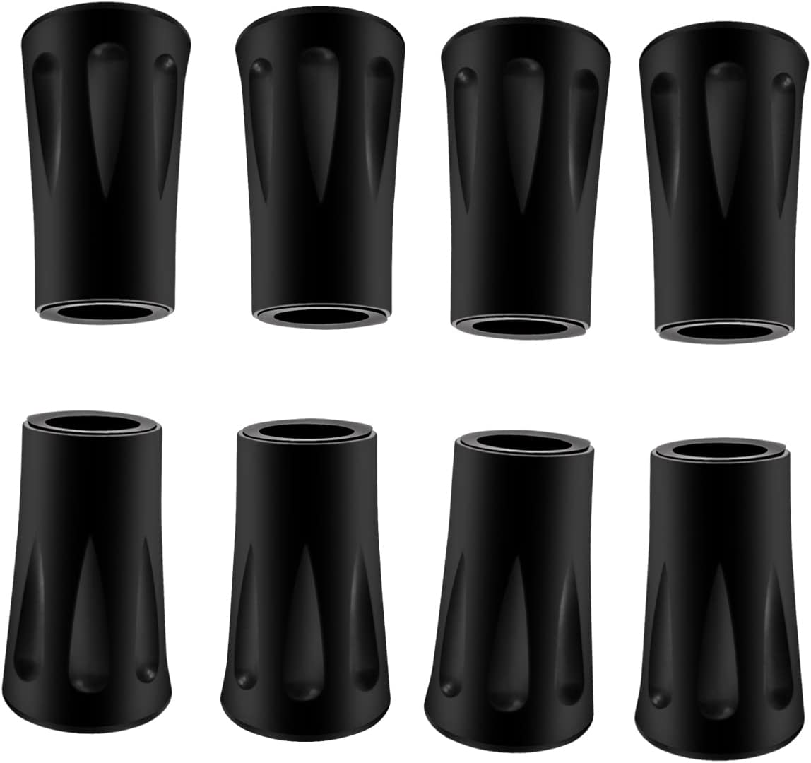 8Pcs Trekking Pole Tips Replacement Protectors, Rubber Feet for Hiking Pole Tips Rubber Tips for Walking Sticks Tips Accessories, Fits Most Standard Walking Sticks Shock Absorbing(11Mm Hole Diameter) image number 2