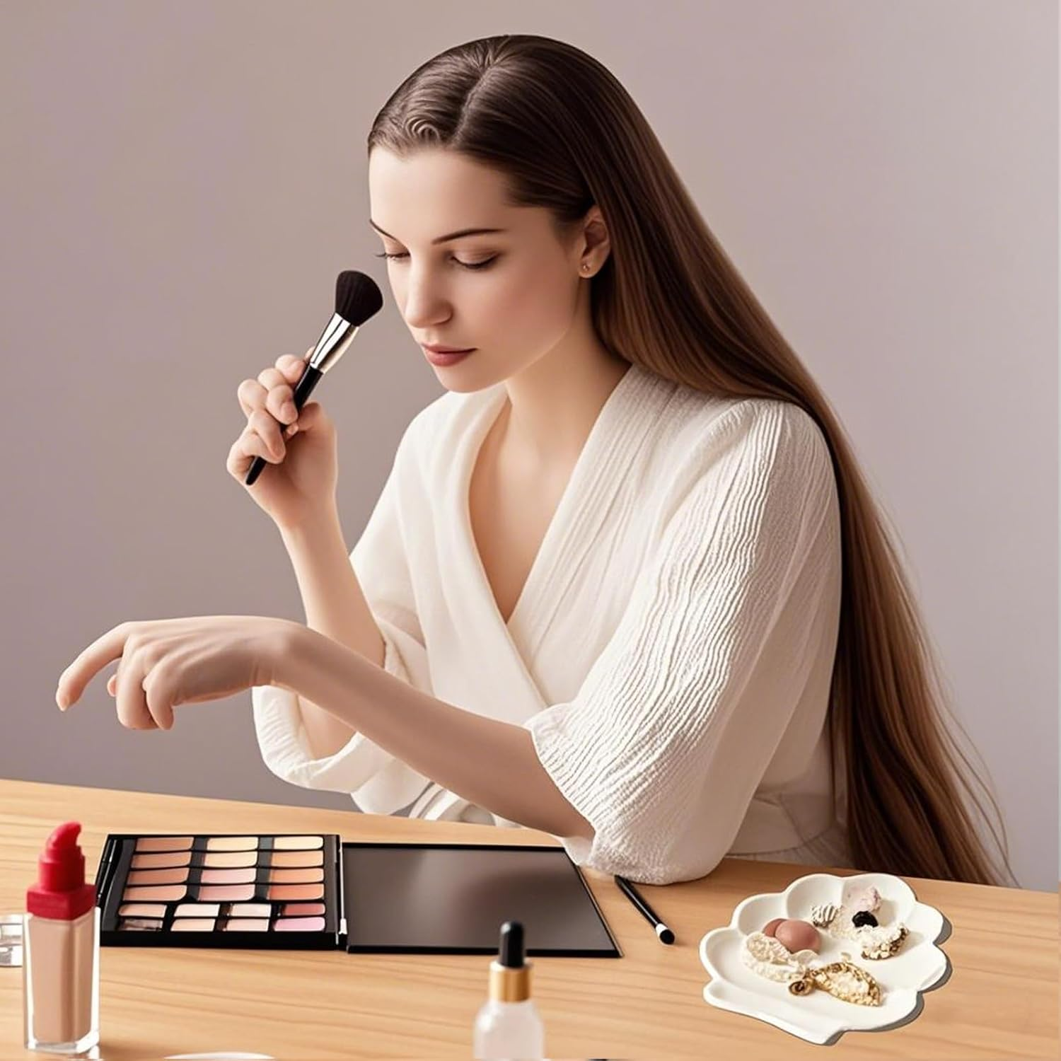 Shell Trinket Dish,Ceramics Ring Holder/Jewellery Tray, Cute Trinket Dish Dressing Table Decoration, Room Decor, Home Decor image number 5