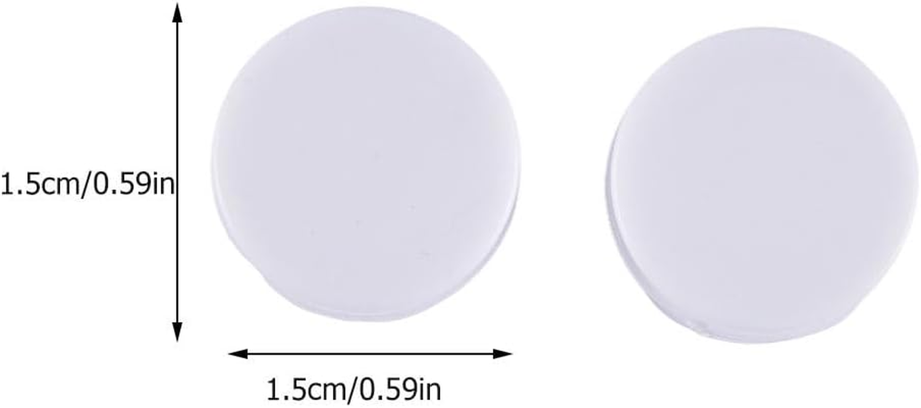 Ibasenice 100Pcs White Flat round Box Inserts 0.59 Inch Plastic Noise Makers for Baby Plush Toys Dolls and Pet Accessories for Handmade Repair image number 3