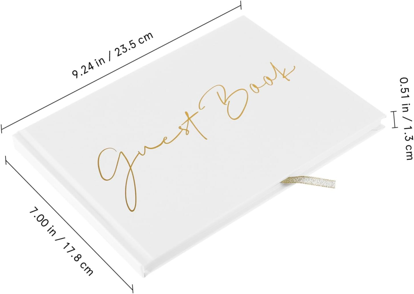 Elegant Guest Book Album for Weddings Memorials Home Ample Pages for Messages Photos Sturdy Construction with Foil for Celebrations Special Events image number 3