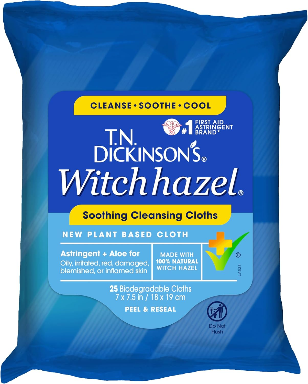 T.N. Dickinson'S Witch Hazel New Soothing Multi-Use Cleansing Cloth, 25 Count image number 4