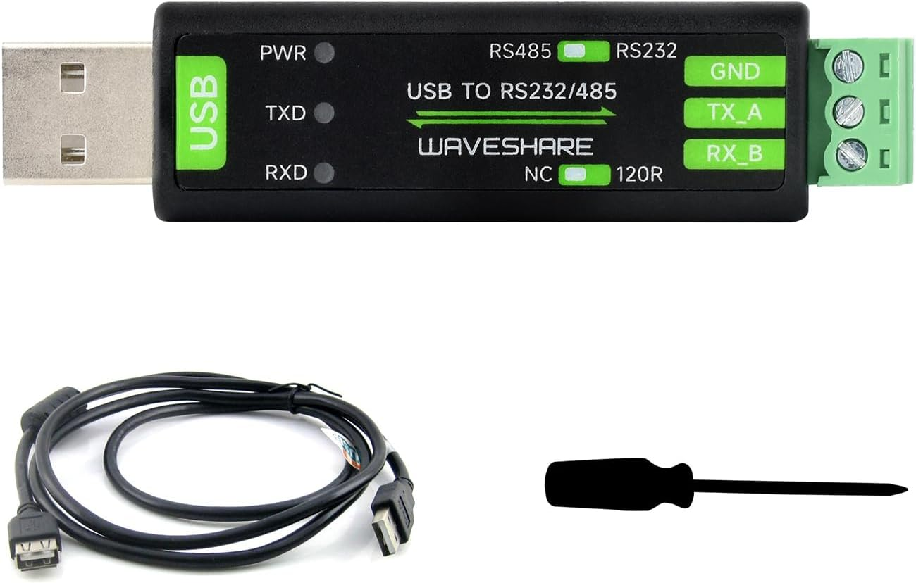 Waveshare USB to RS232/485 Serial Converter, Onboard Original FT232RNL Chip, Features More Stable Transmission, Suitable for Multiple Devices, Compatible with Mac/Linux/Android/Win11/10/8.1/8/7, Etc image number 2