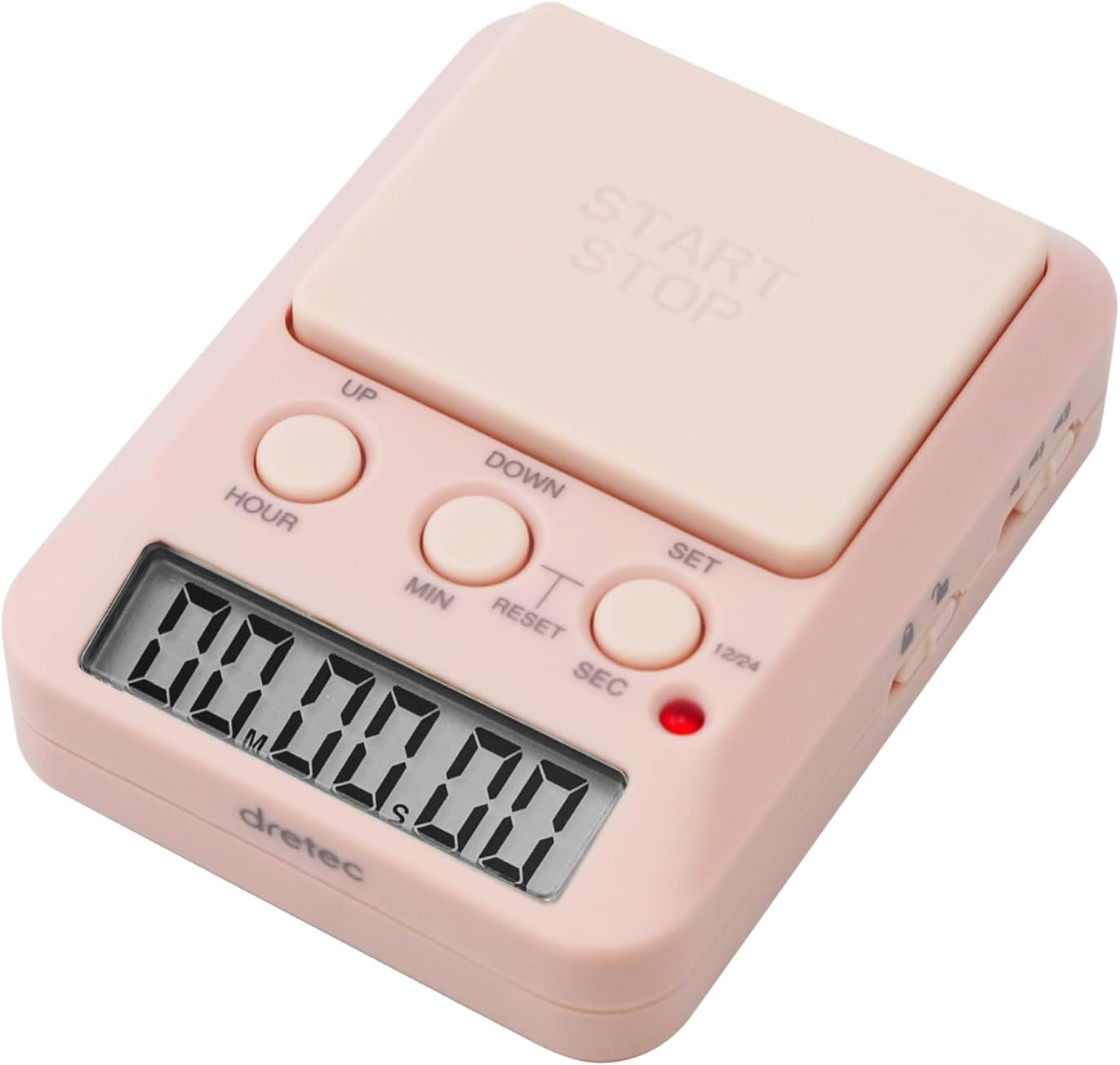 Dretec Learning Timer, for Studying, Large Button, Count Function until the Target Date, Green, Yellow, Officially Tested in Japan(1 Starter AAA Battery Included) Functions