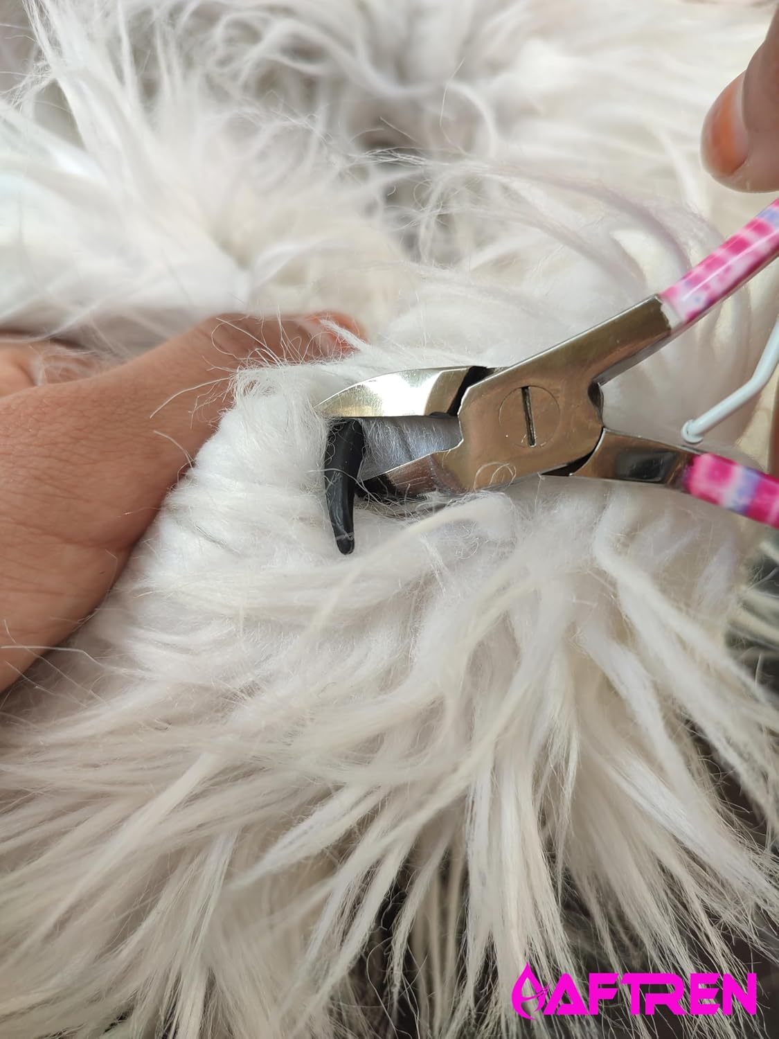 Dog Claw Grooming Toenail Clippers, Professional Stainless Steel Nail Clippers for Thick Puffy Nails, Podiatrist, Pedicure Tool, Sharp Blade for Cats and Dogs, 5.5 Cm, Pink image number 1