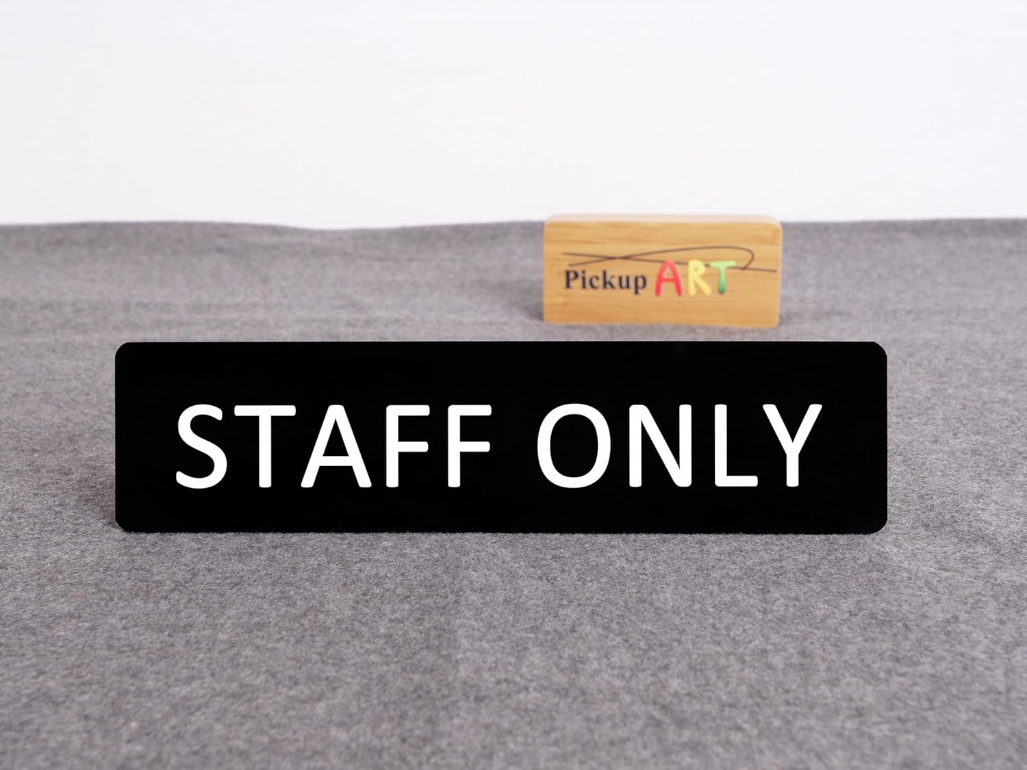 STAFF ONLY Sign Self Adhesive Plaque Decal Door SIGN OFFICE SIGN FACTORY SIGN (Style 3, 50X200Mm) image number 6