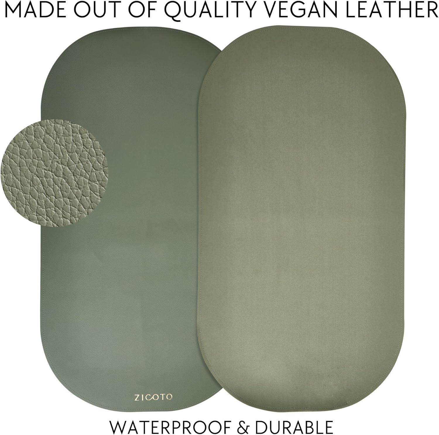 Stylish Vegan Leather Changing Pad for Your Baby - Soft and Easy to Wipe Clean Changing Mat for On-The-Go or at Home Use - Lightweight and Foldable Mat That Perfectly Fits into Any Diaper Bag - Beige image number 4