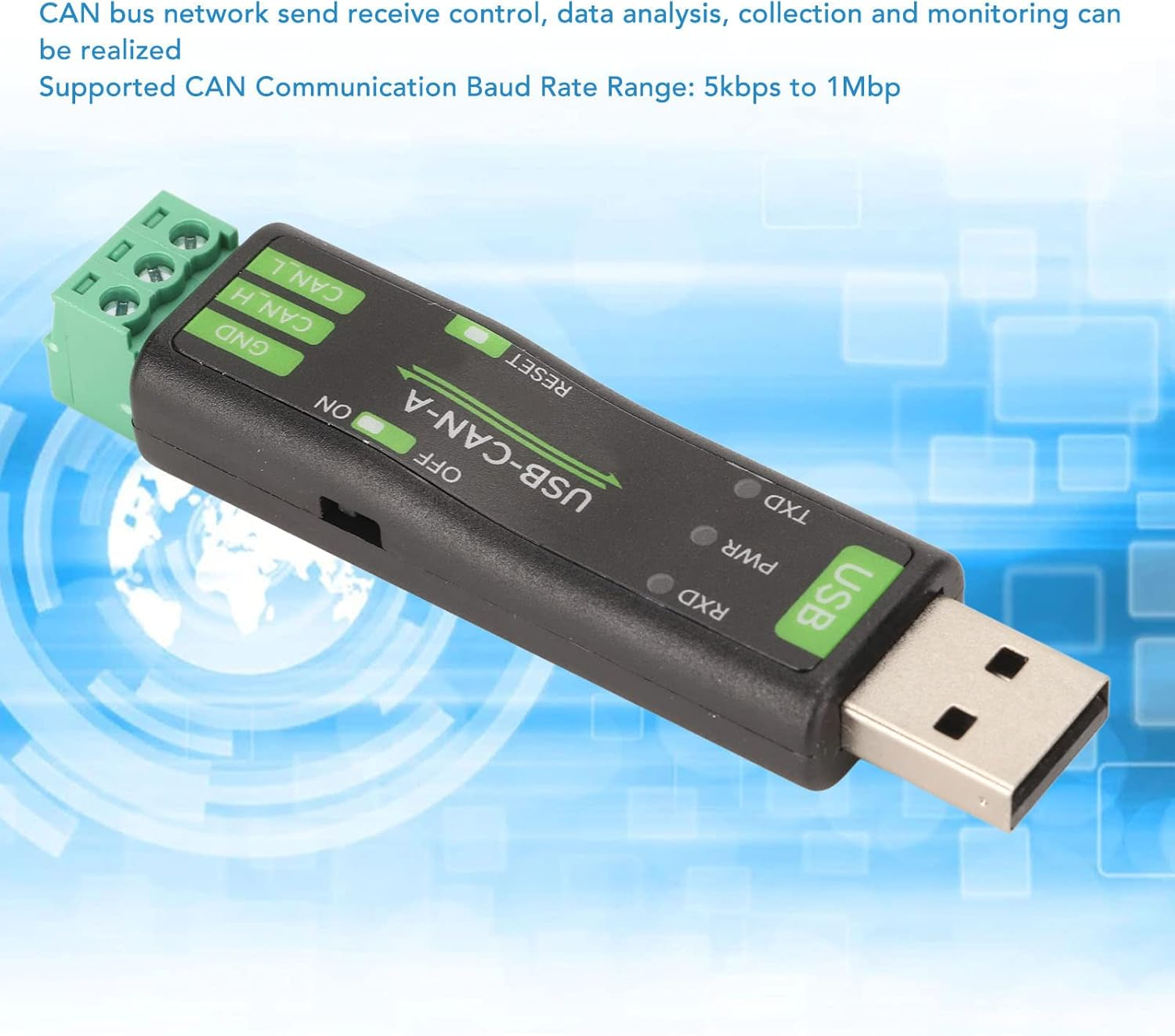 USB to CAN Adapter, Portable 5Kbps to 1Mbps Converter Adapter, 4 Mode STM32F103 Chip Onboard, TVS USB to CAN Analyzer for Bus Data Computer image number 1