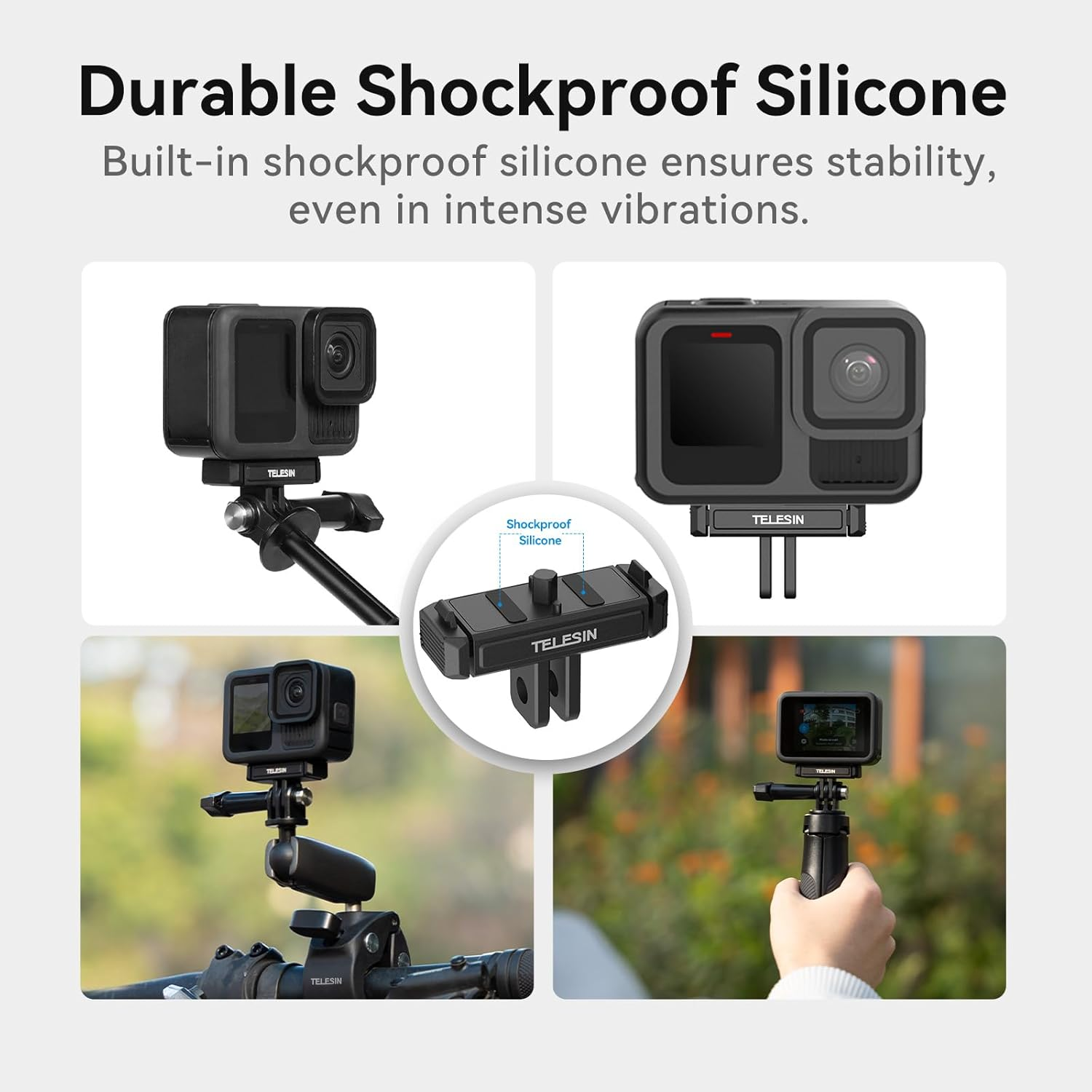 TELESIN Magnetic Adapter Mount for Hero 13 Black Quick Release Adapter with Connection Adapter - Hero13 Accessories, Attachable Tripod, Vlogging