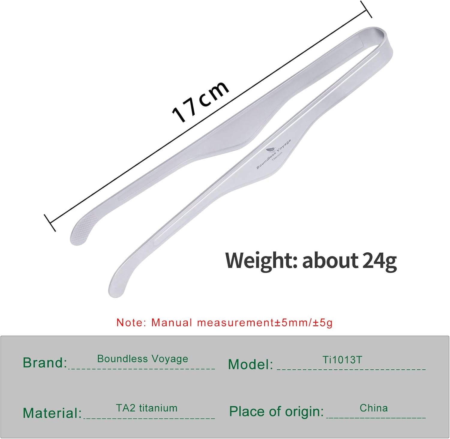 Boundless Voyage Titanium Tea Clip Multipurpose Anti-Scalding Tong Tweezers for Kitchen Food Kongfu Cup Buffet Salad Steak BBQ image number 2