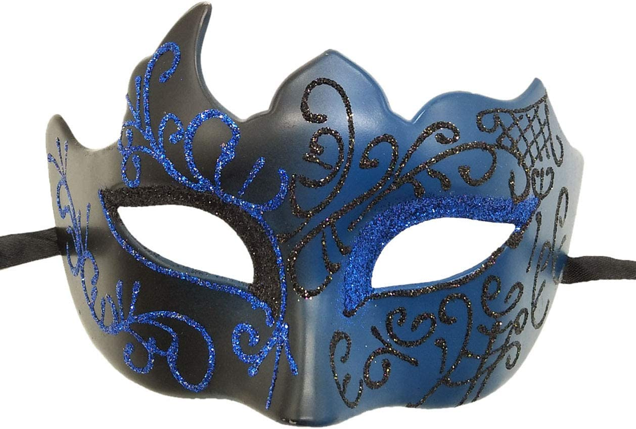 Coolwife Mens Masquerade Mask Vintage Venetian Greek Roman Party Mardi Gras Mask image number 2