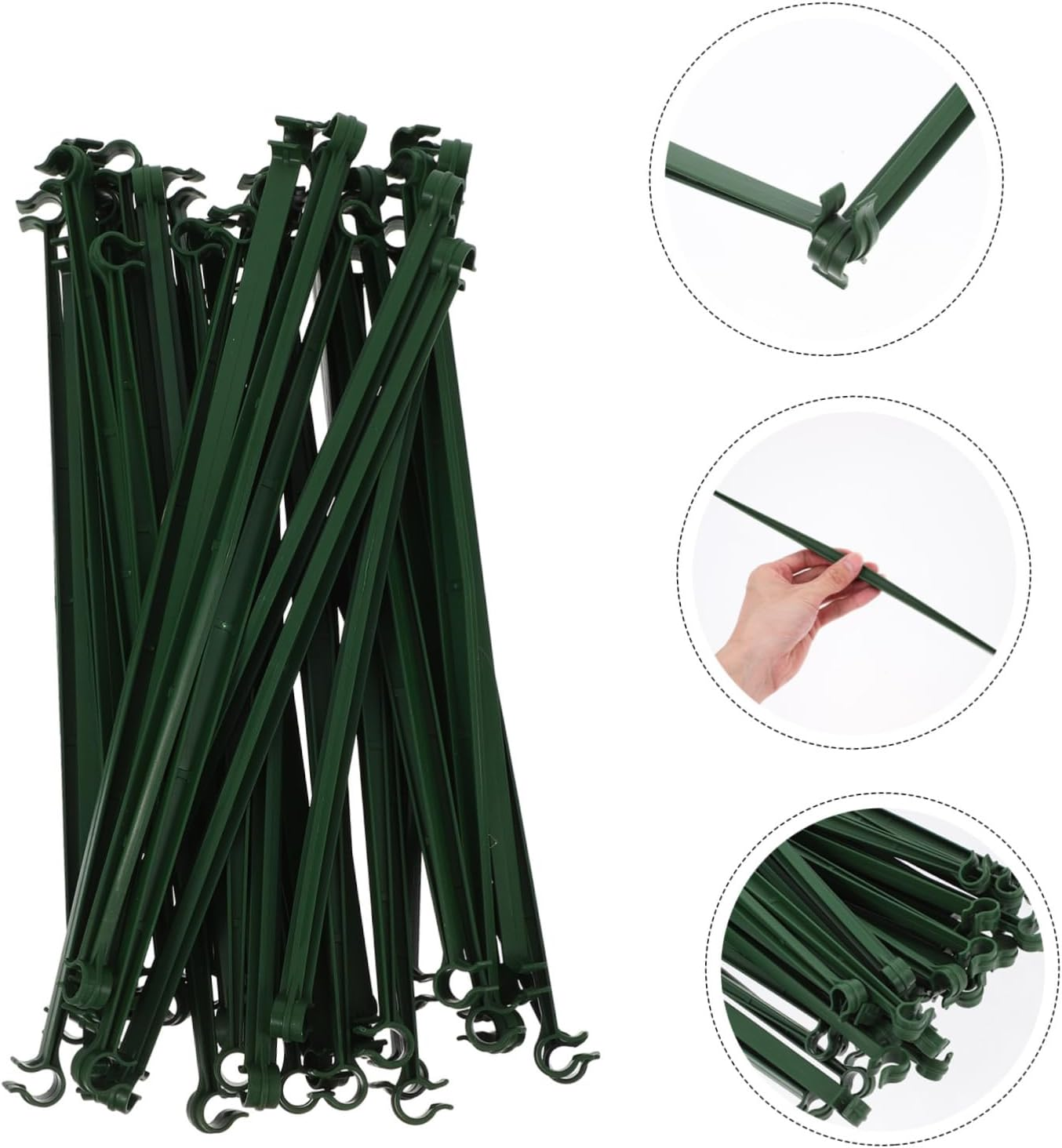 BCOATH 36Pcs Stake Arms Cages for Gardening Deformable Plant Supports Plastic Connector Rod Plant Stake Rod for Trellis Climbing Rack for Garden image number 2