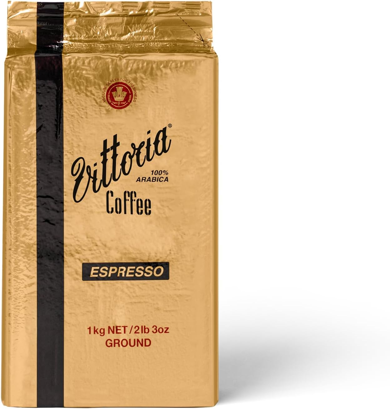 Vittoria Coffee Espresso 100% Arabica Ground Coffee 1Kg. Dark Roasted, Perfect for Filter Machines, Pour Over, Chemex, Plunger. image number 1