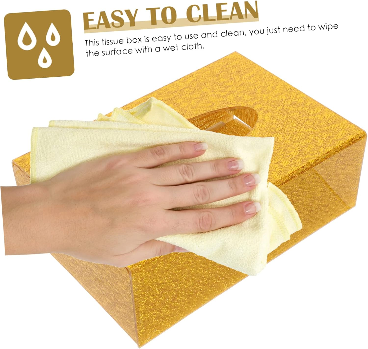 SHOWERORO Tissue Box Holder Tissue Storage Container Acrylic Napkin Case Container Decorative for Restaurant