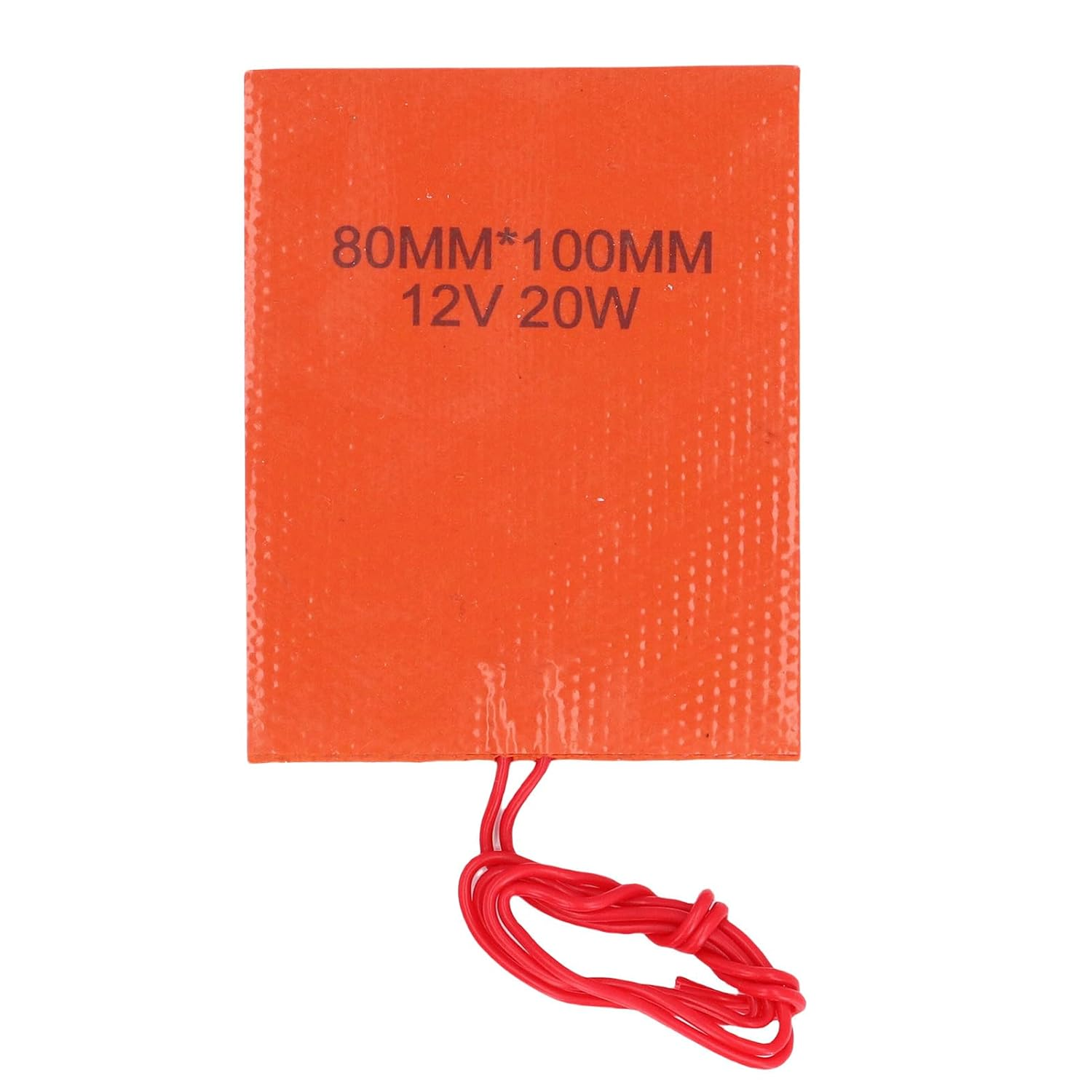 Silicone Rubber Heating Pad 12V 20W, 4 Pcs Flexible Electric Heater Mat 80X100Mm with Self Adhesive Backing Thermal Protector, for Automotive Industrial Equipment, Oil Pan, Pipe image number 6