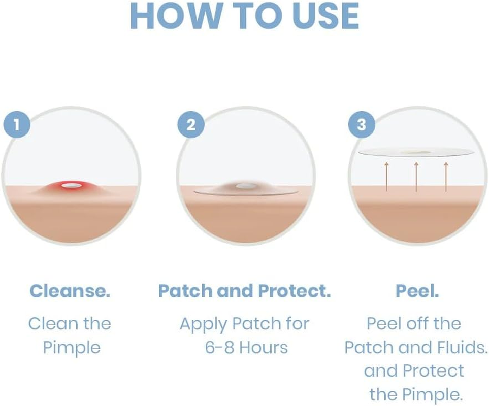 AWESOME DOTS Acne Pimple Patch - Invisible Blemish Cover - Spot Treatment - 2 Sizes (38 Count) - Face - Unisex - Vegan image number 2