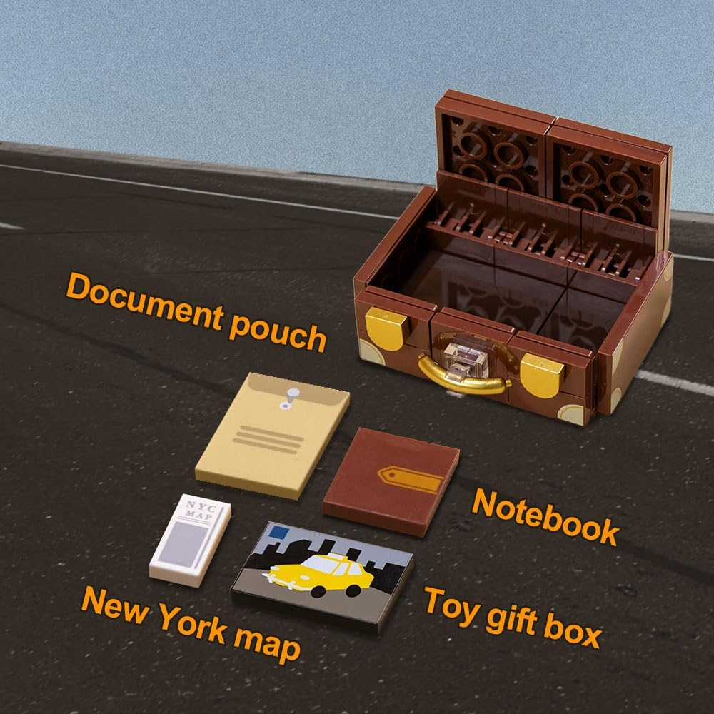 PANTASY Classic 1980S New York Taxi Building Set, Retro New Yorker City Construction Set with Taxi, Traffic Light, Movable Kits &ndash; Perfect for Model Collectors, Building Enthusiasts, and Gift Ideas image number 2