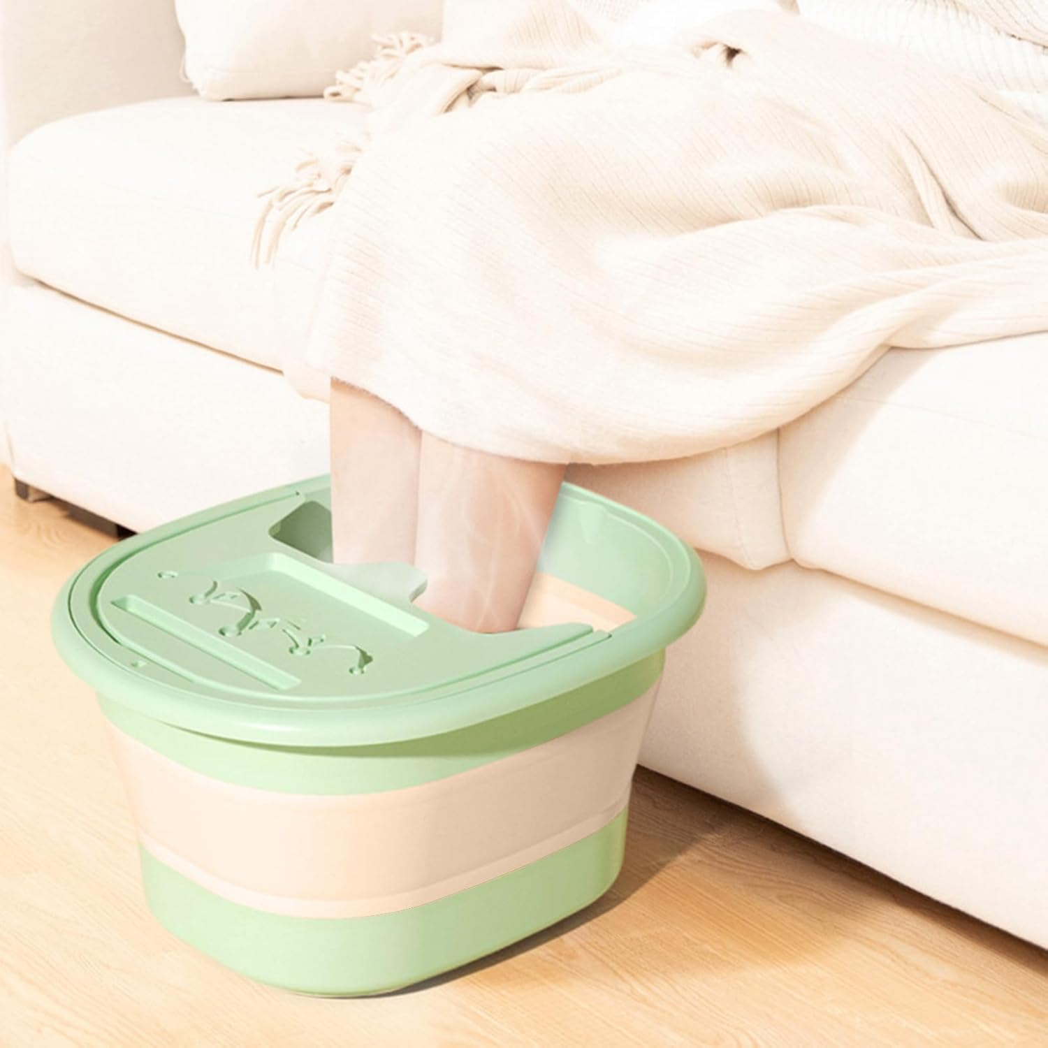 Foot Soaking Tub,Portable Foot Bath Basin - Foot Bath Soak Tub with Heat Preservation to Relieve Discomfort Borato image number 1