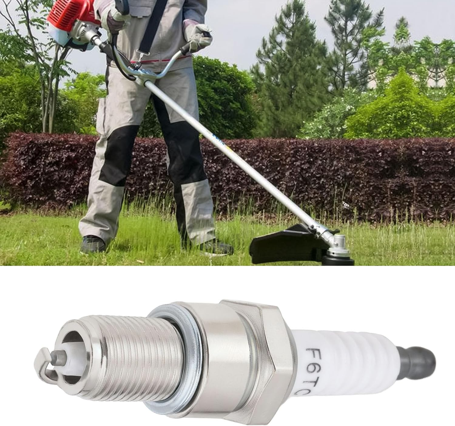 2Pcs BPR4ES 97226 NGK Lawn Mower Spark Plug 14Mm Thread Suitable for Small Engine Garden Tools Lawn Mower Chain Saw Brush Cutter image number 6