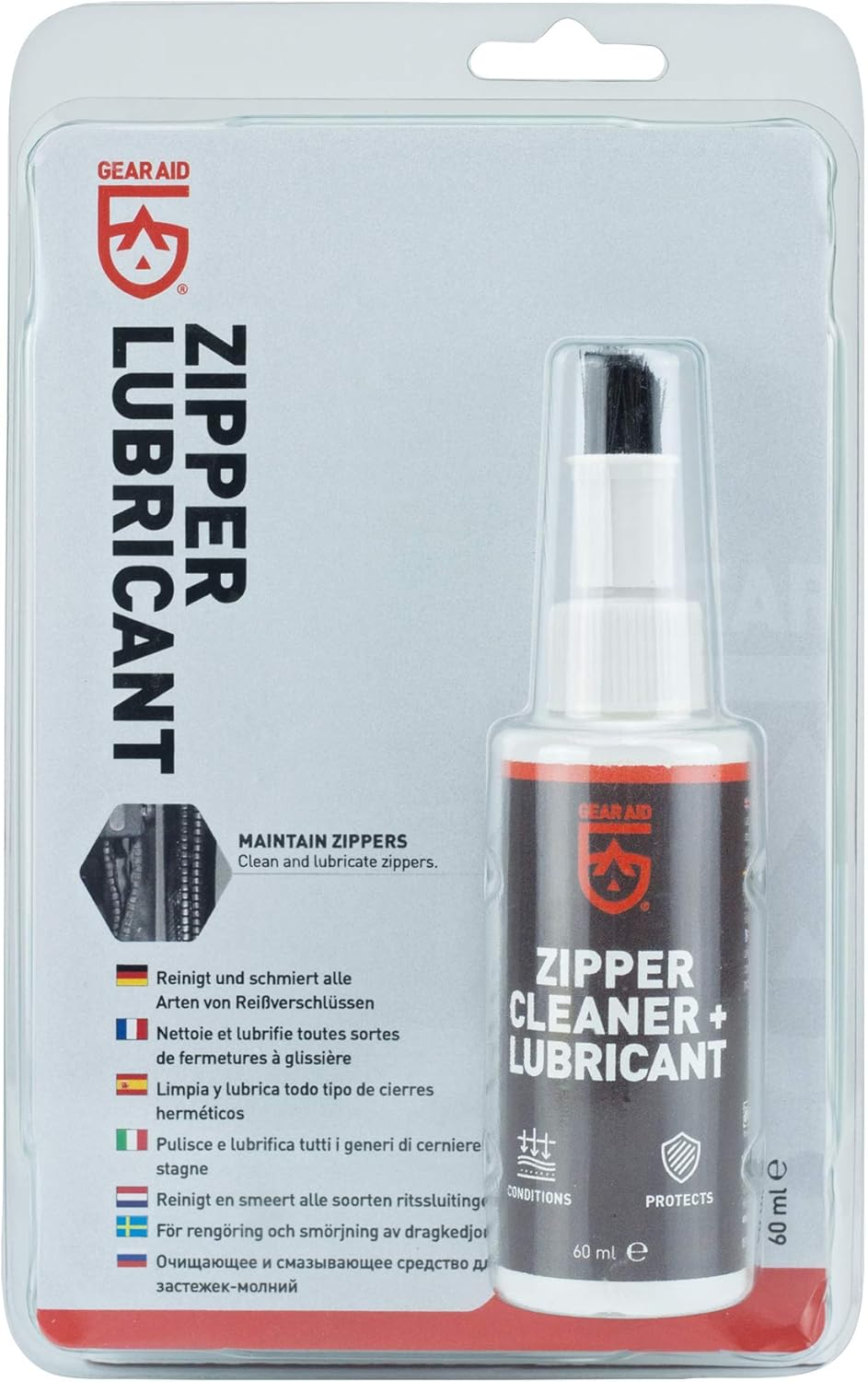 Gear Aid Zip Care - Liquid Zipper Cleaner & Lubricant (2 OZ) - Zipper Care Product - 160G