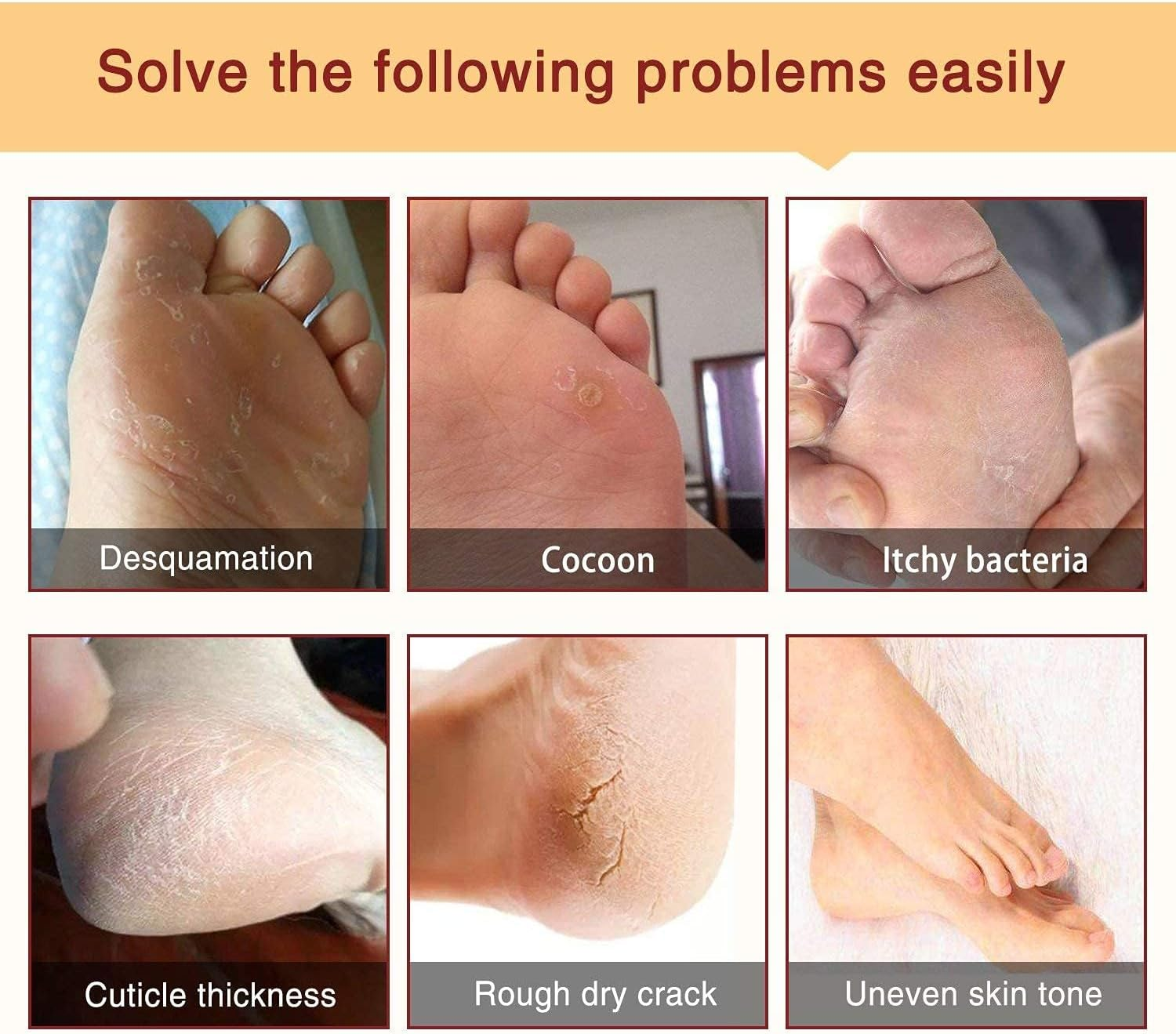 Foot Peel Mask 3 Pack, Exfoliator Peel off Calluses, Exfoliating Foot Care,Foot Exfoliator Repair Dry Cracked Feet,Peeling Away Dead Skin, Calluses, Dead Skin Callus Remover, Baby Soft Smooth Touch Feet-Men Women (Lavender) image number 6