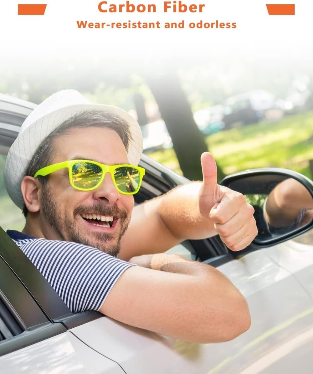 4PCS Door Sill Protectors for RAM 1500, Carbon Fiber Leather Door Sill Sticker for Dodge RAM 1500, Interior Decoration (Red) - White image number 4