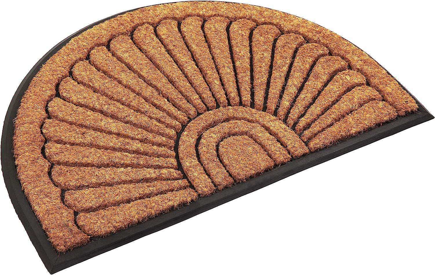 60X90 CM Half round Semi Circle Rubber and Coir Doormat Welcome Entry Mat Kochi image number 2