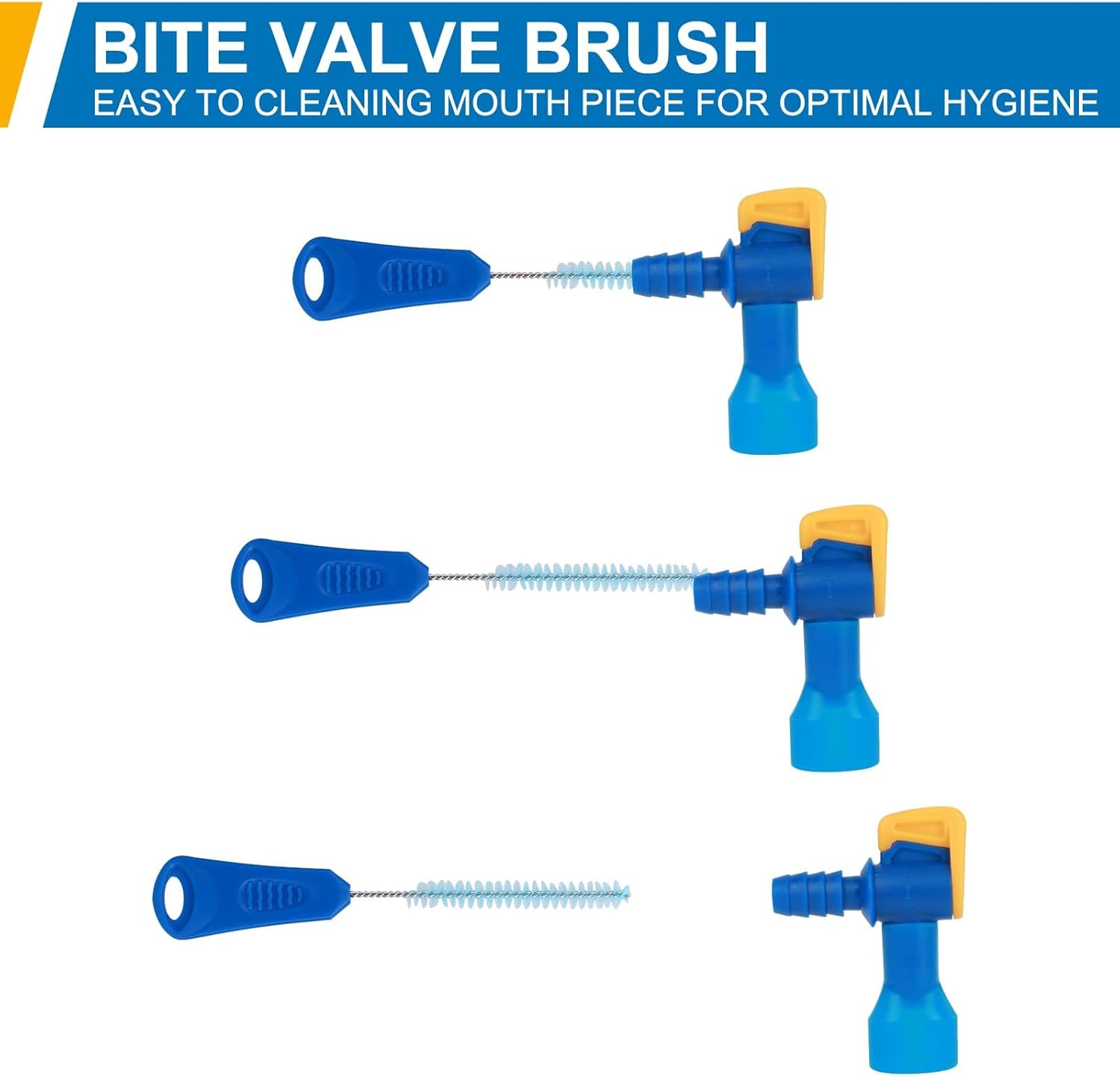 Hydration Bladder Cleaning Kit, 6 in 1 Water Bladder Cleaner Set - 3 Brushes, Collapsible Hanger, 12 Cleaning Tablets & Carry Pouch, Water Reservoir Cleaning Tools for Hydration Backpack image number 3